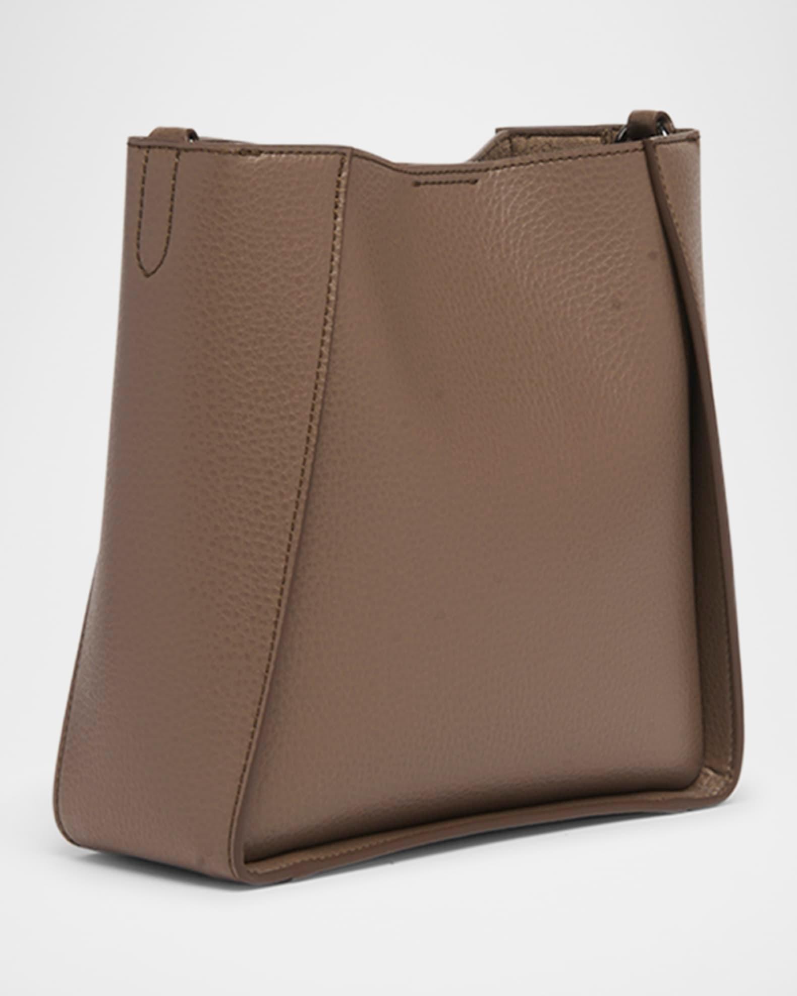 Mini Studded Logo Crossbody Bag in Eco Grainy Vegan Leather Product Image