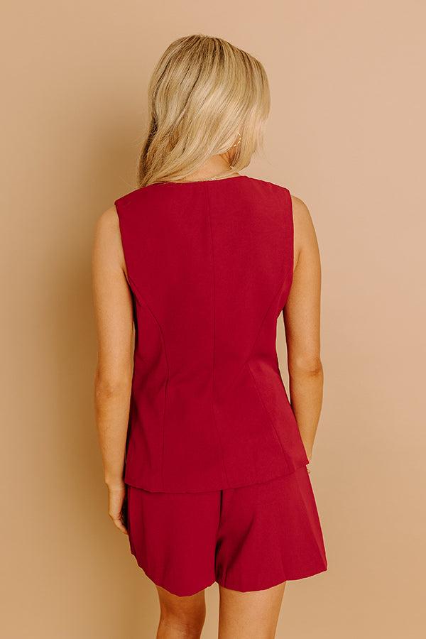 Uptown Views Romper in Wine Product Image