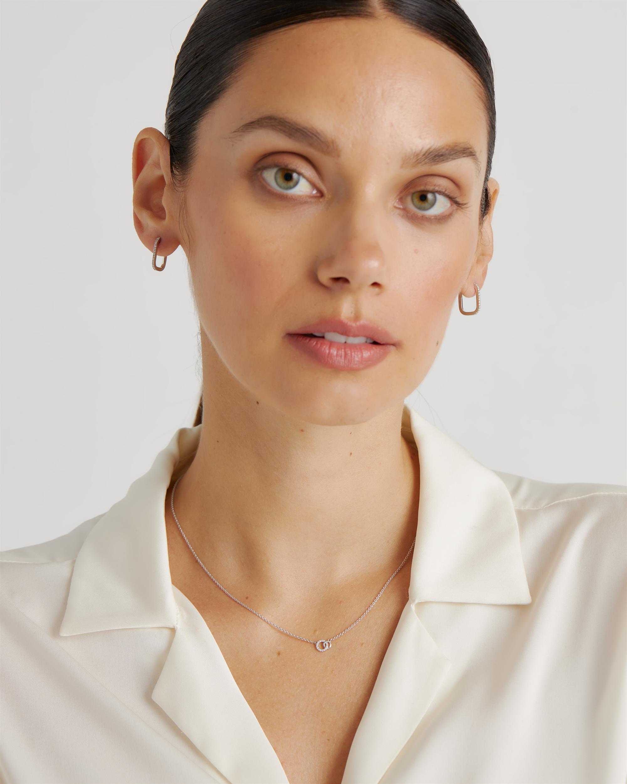 Quince | Women's 14K Gold Diamond Eternity Mini Circle Necklace Product Image