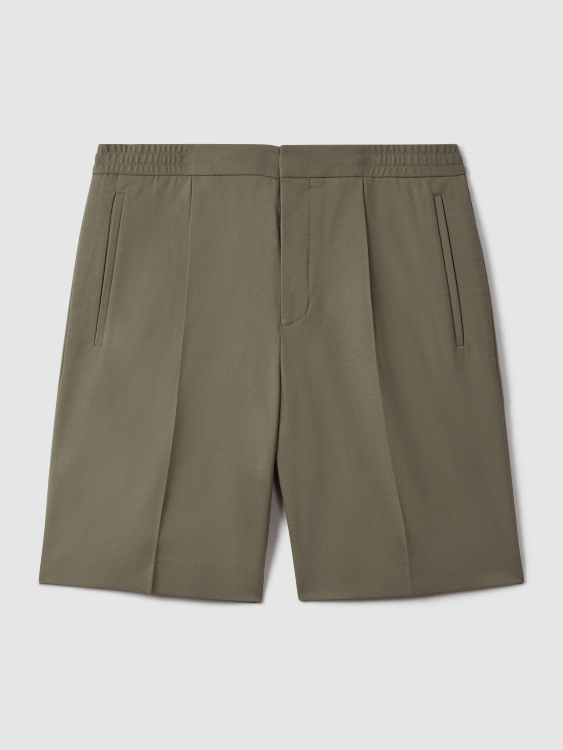 Relaxed Drawstring Shorts in Sage Product Image