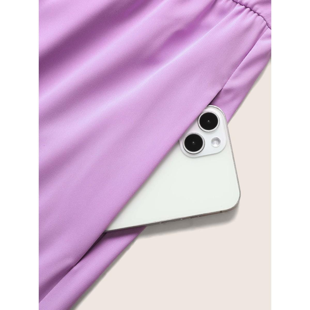 Plus Size Off Shoulder Neck Tiered Ruffles Midi Dress Lilac Women Elegant Tiered One-shoulder neck Short sleeve Curvy BloomChic 26/4X Product Image