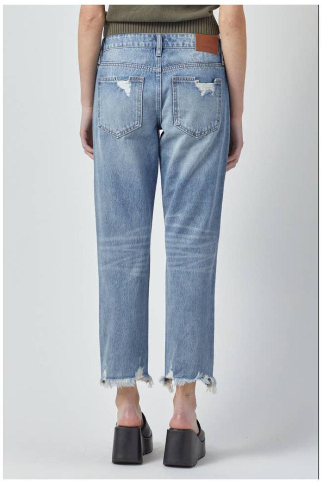 Medium Wash Distressed Boyfriend Product Image