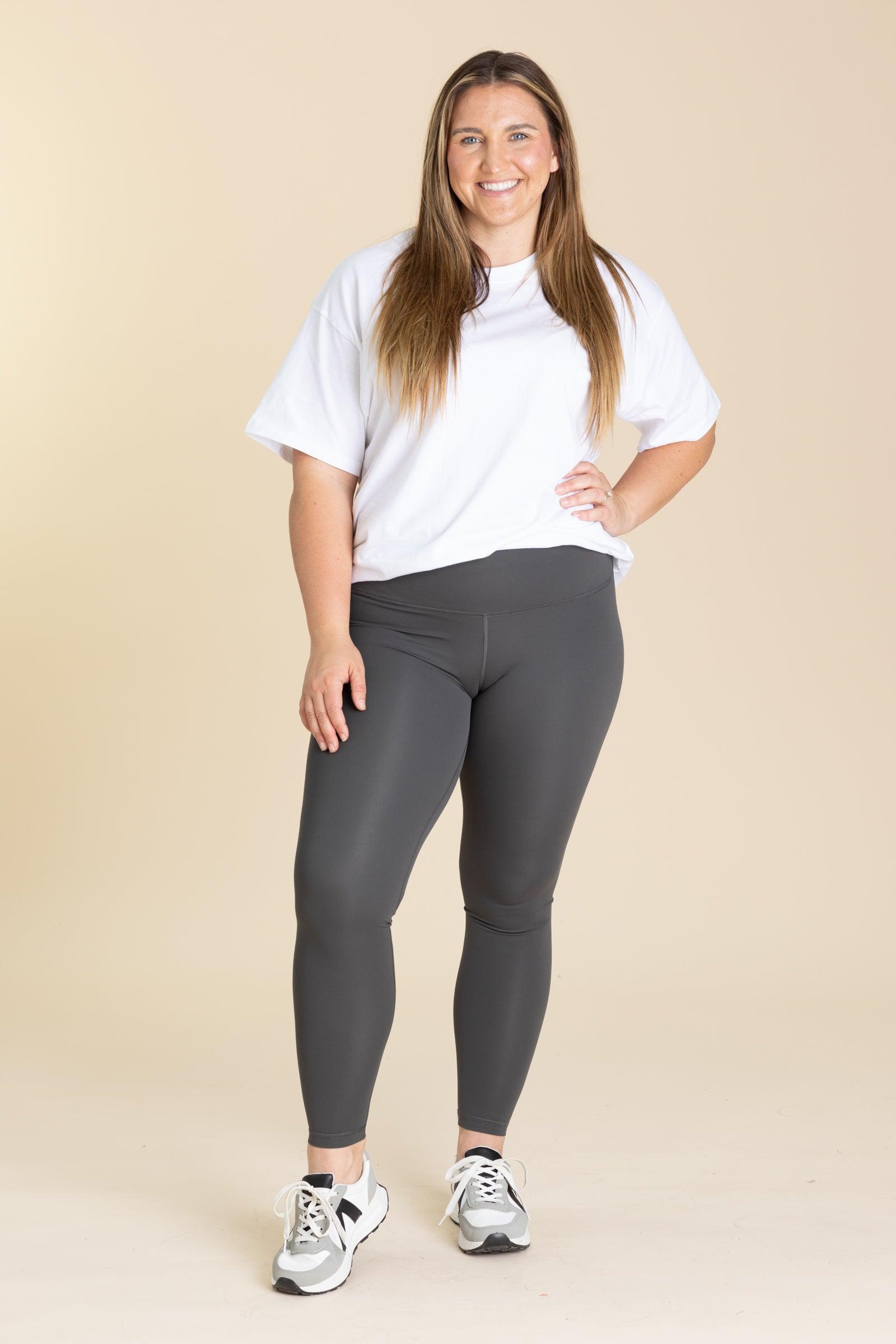 Solid Nylon Active Leggings Product Image