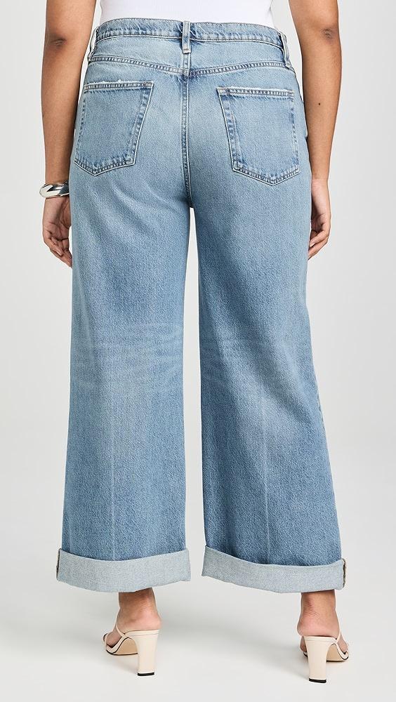 FRAME Le Jane Wide Leg Cuffed Jeans | Shopbop Product Image