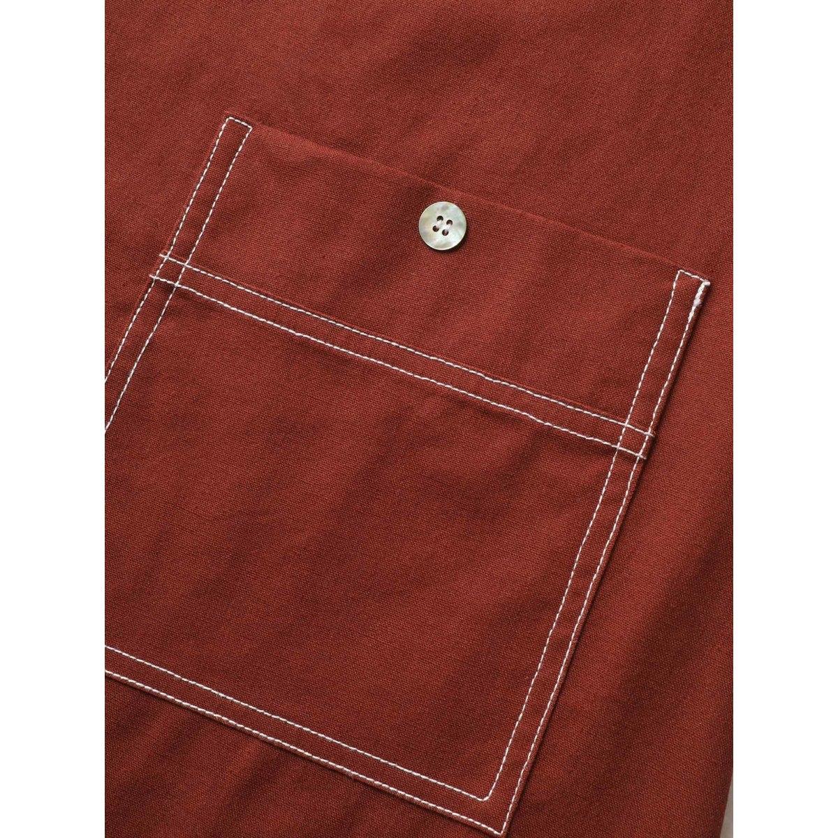 Plus Size Contrast Trim Patch Pocket Tank Dress Maroon Women Casual V-neck Sleeveless Curvy BloomChic 12/L Product Image