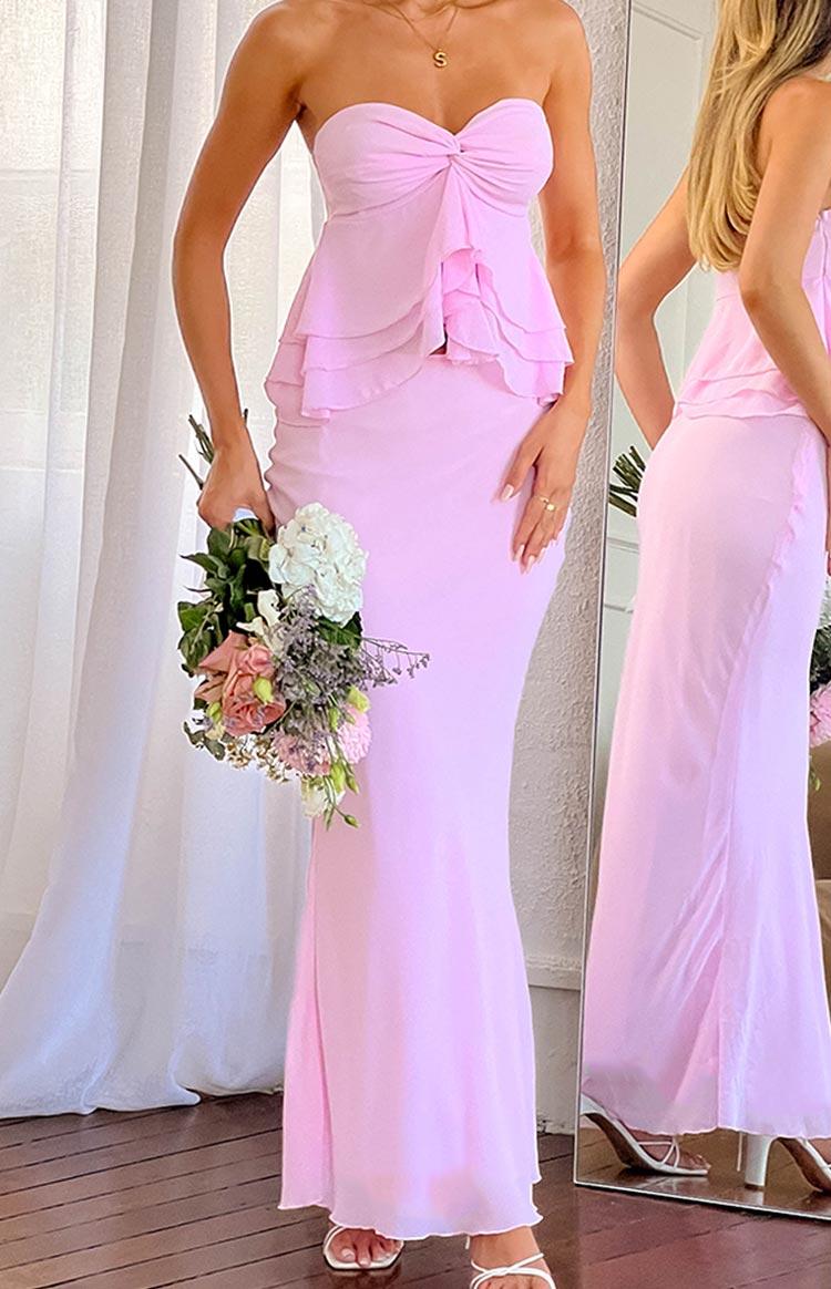 Myrna Pink Maxi Skirt Product Image