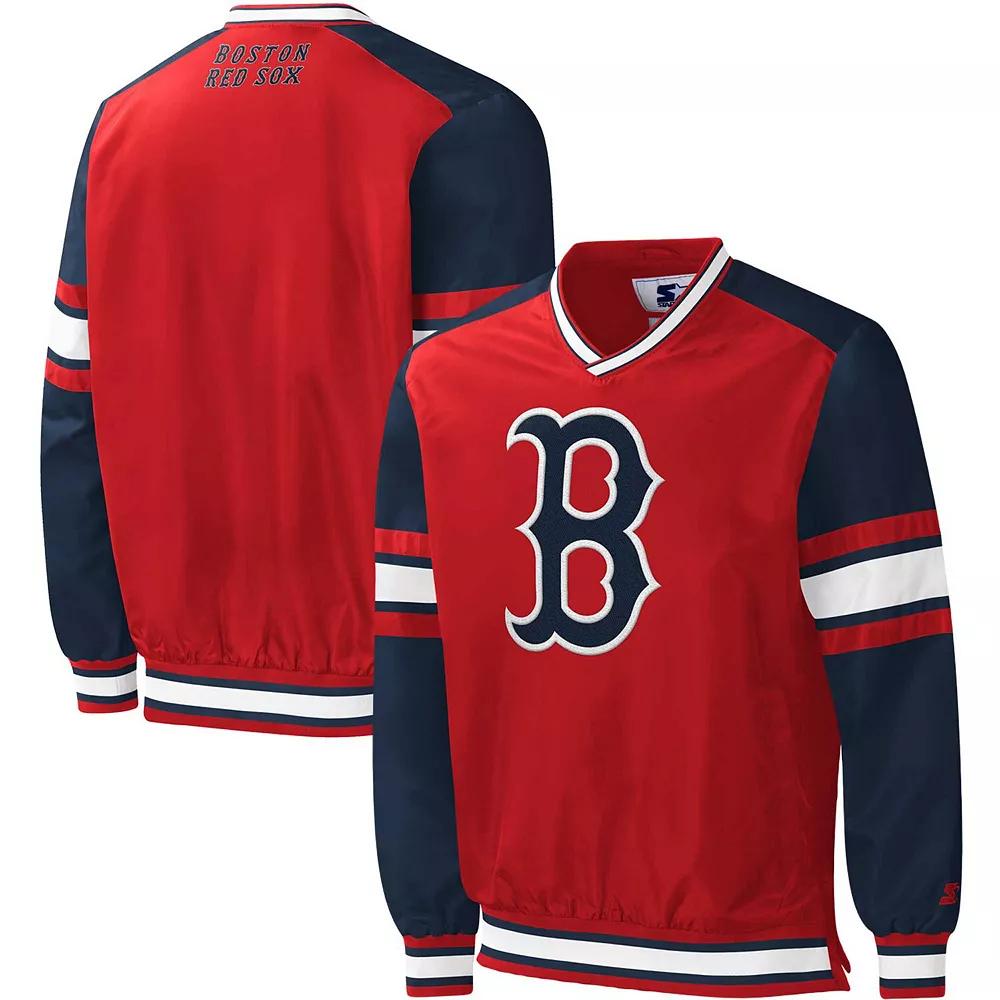 Men's Starter Red Boston Red Sox Yardline Pullover Windbreaker,  Product Image