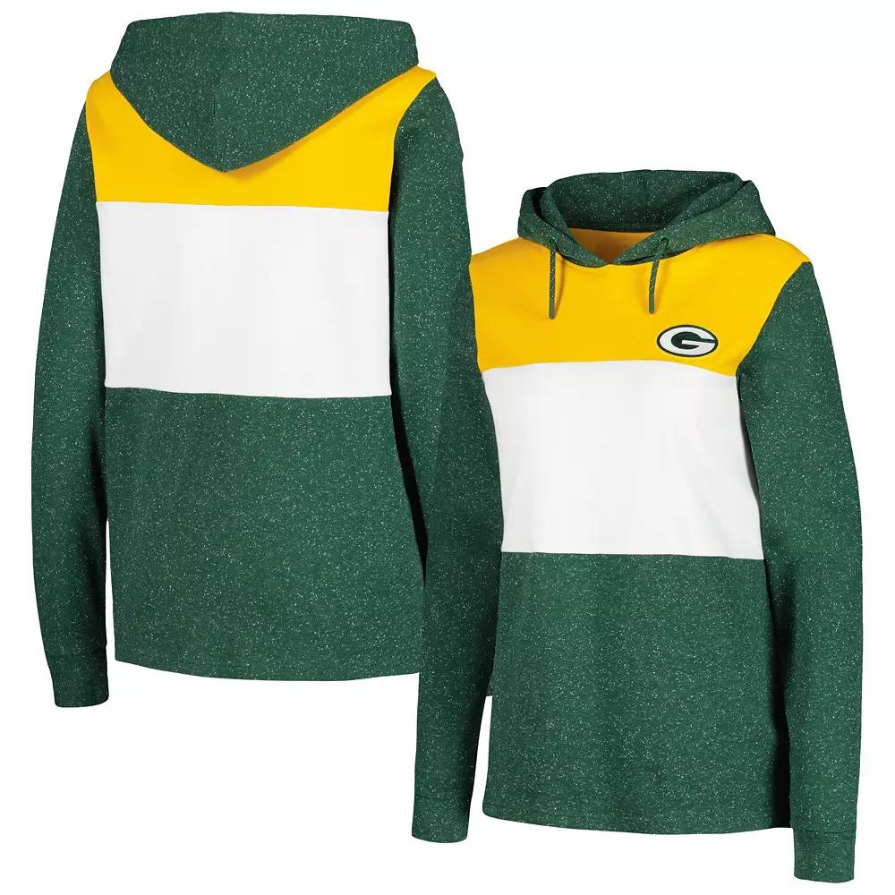 Women's Antigua Green Green Bay Packers Wicket Pullover Hoodie,  Product Image