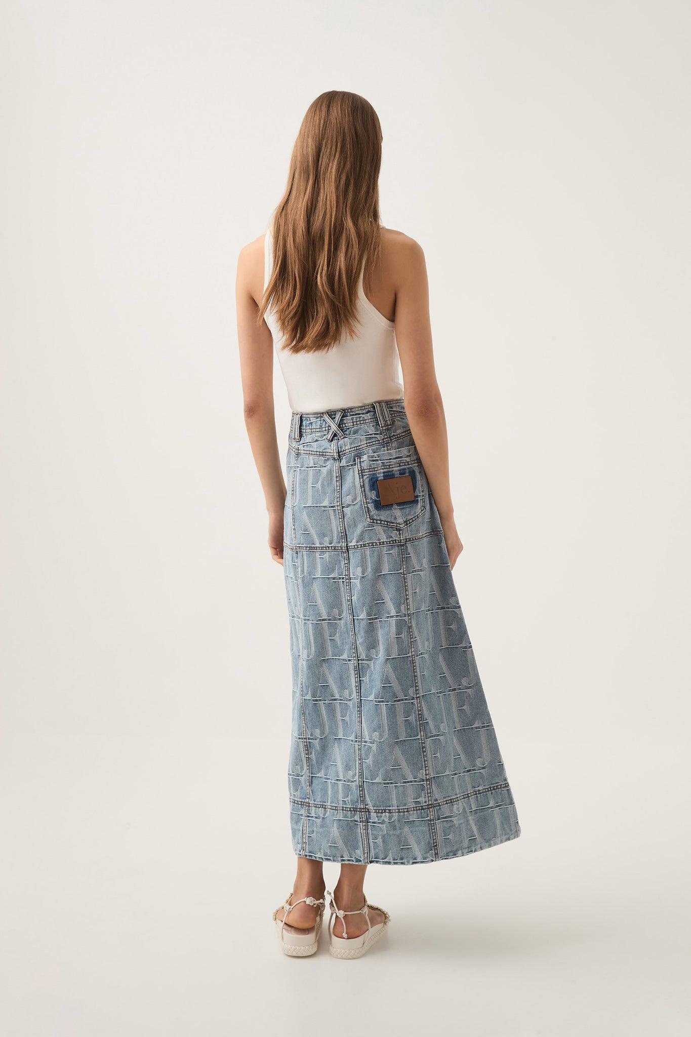 Nostalgia Denim Midi Skirt Product Image