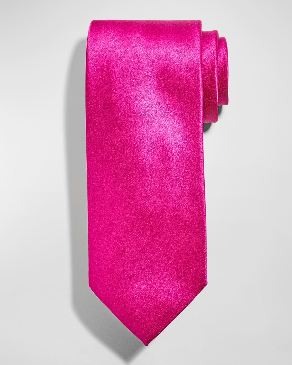 Solid Silk Satin Tie Product Image