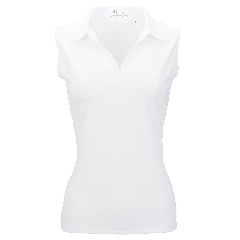 Plus Size Nancy Lopez Sleeveless Polo, Women's, Size: 1XL, Green Product Image