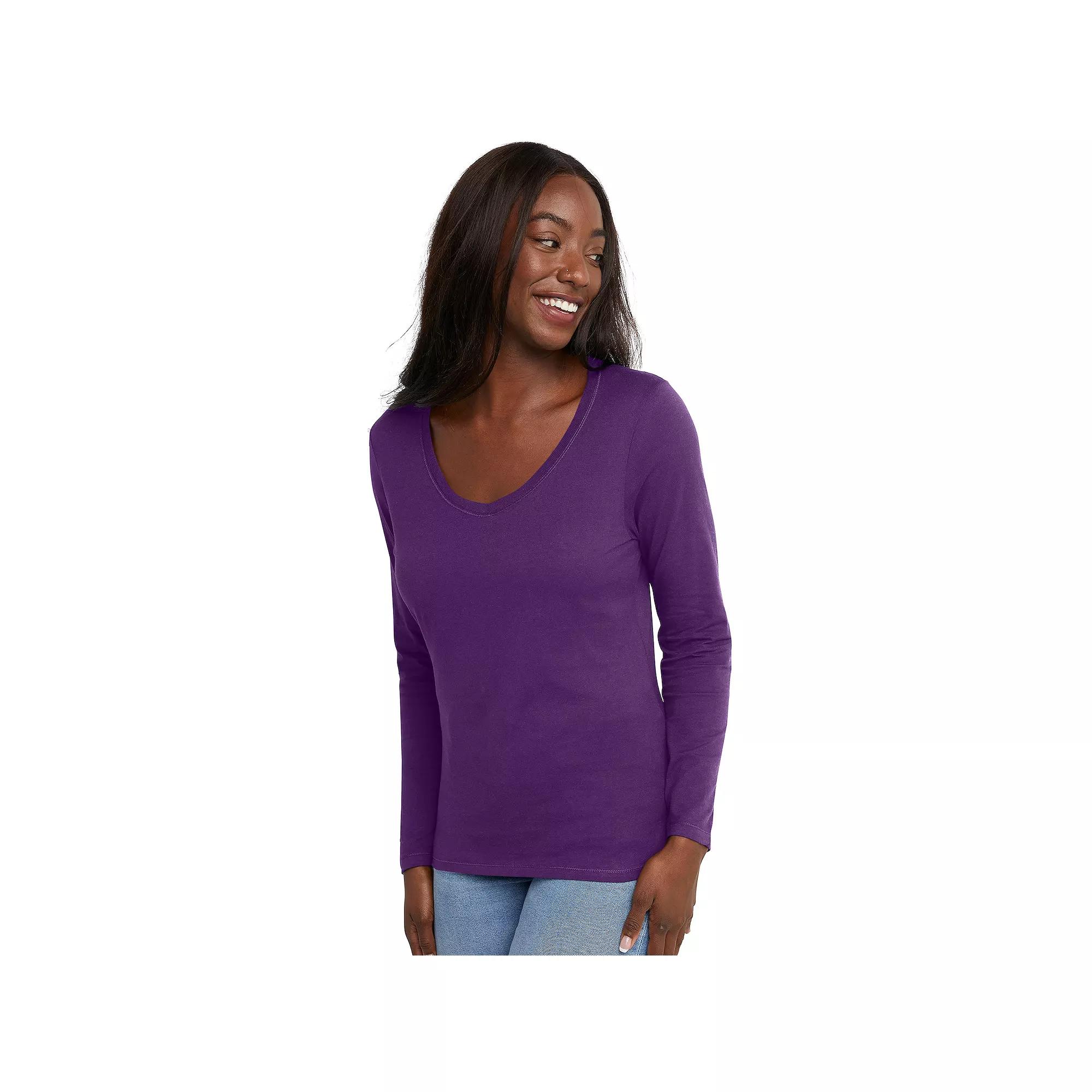 Women's Hanes® Originals Long Sleeve Tee,  Product Image