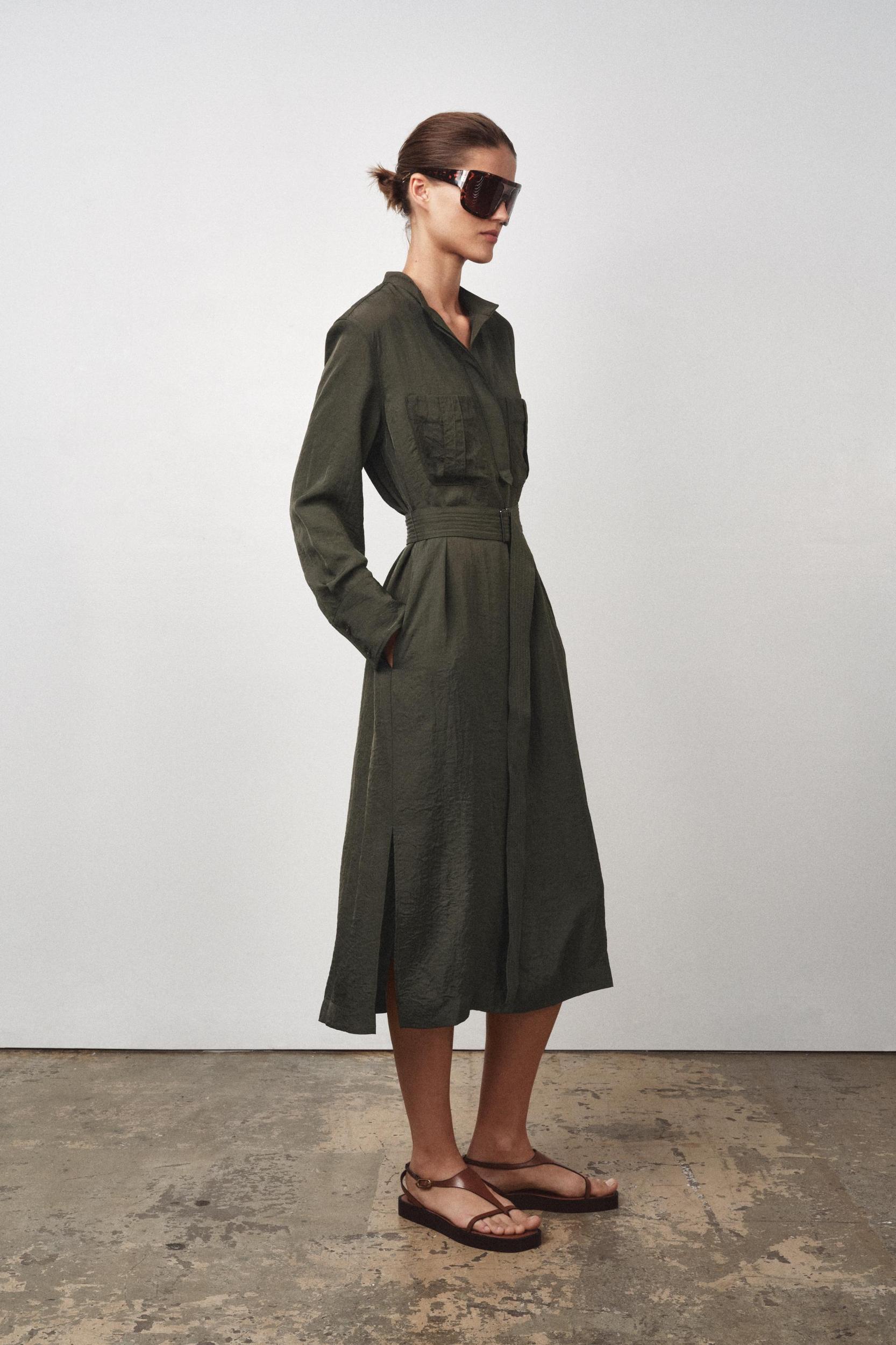ZW COLLECTION BELTED MIDI DRESS Product Image