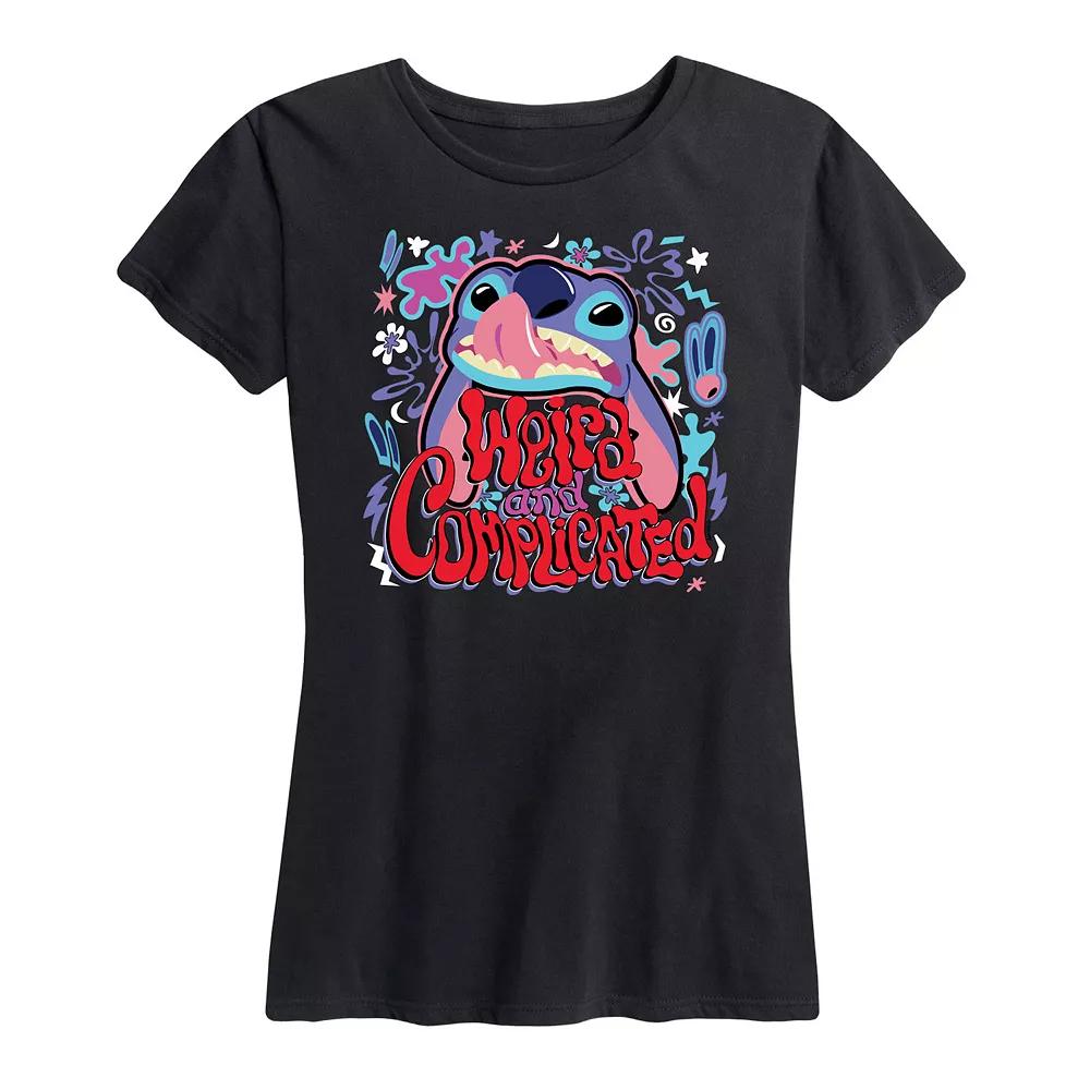 Disney's Lilo & Stitch Women's Weird Graphic Tee,  Product Image