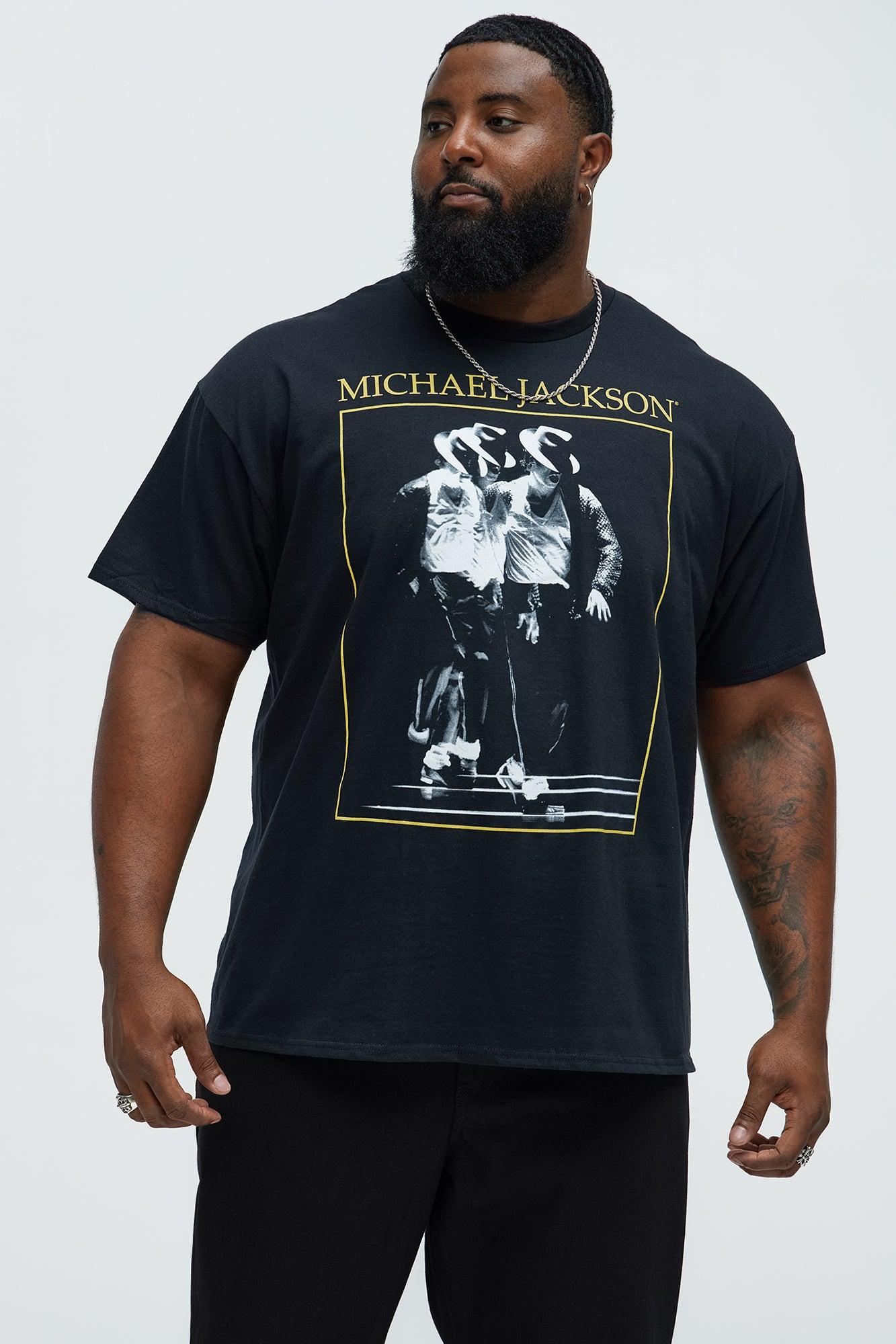 Michael Jackson Moonwalk Short Sleeve Tee - Black Product Image
