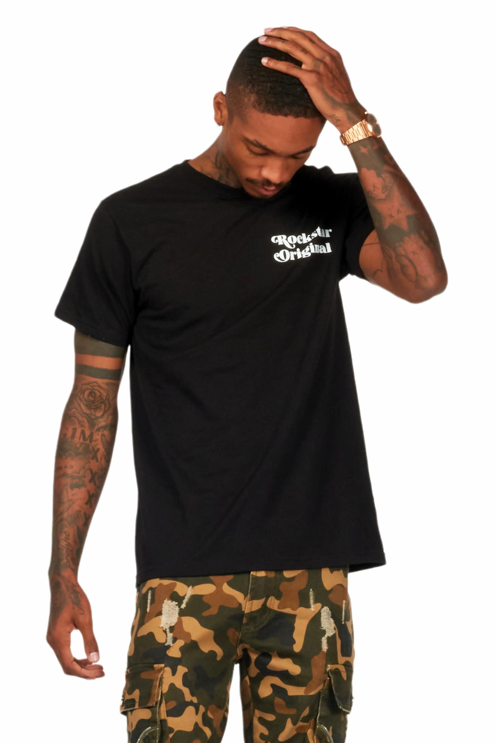 Diamo Black/White Graphic T-Shirt Male Product Image