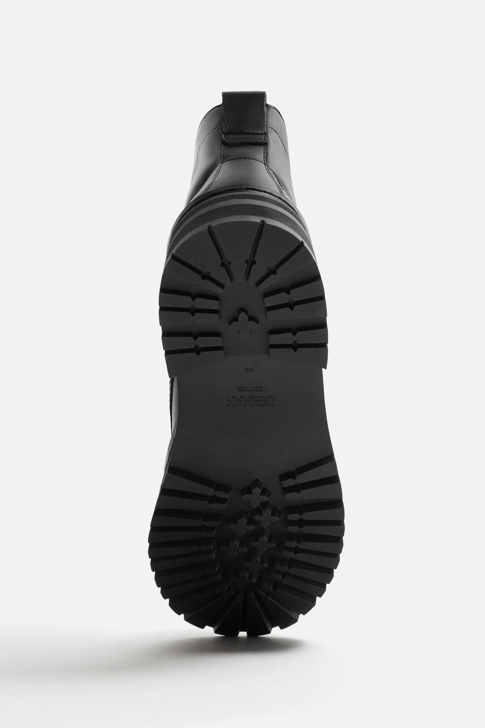 LEATHER LACE-UP BOOTS Product Image