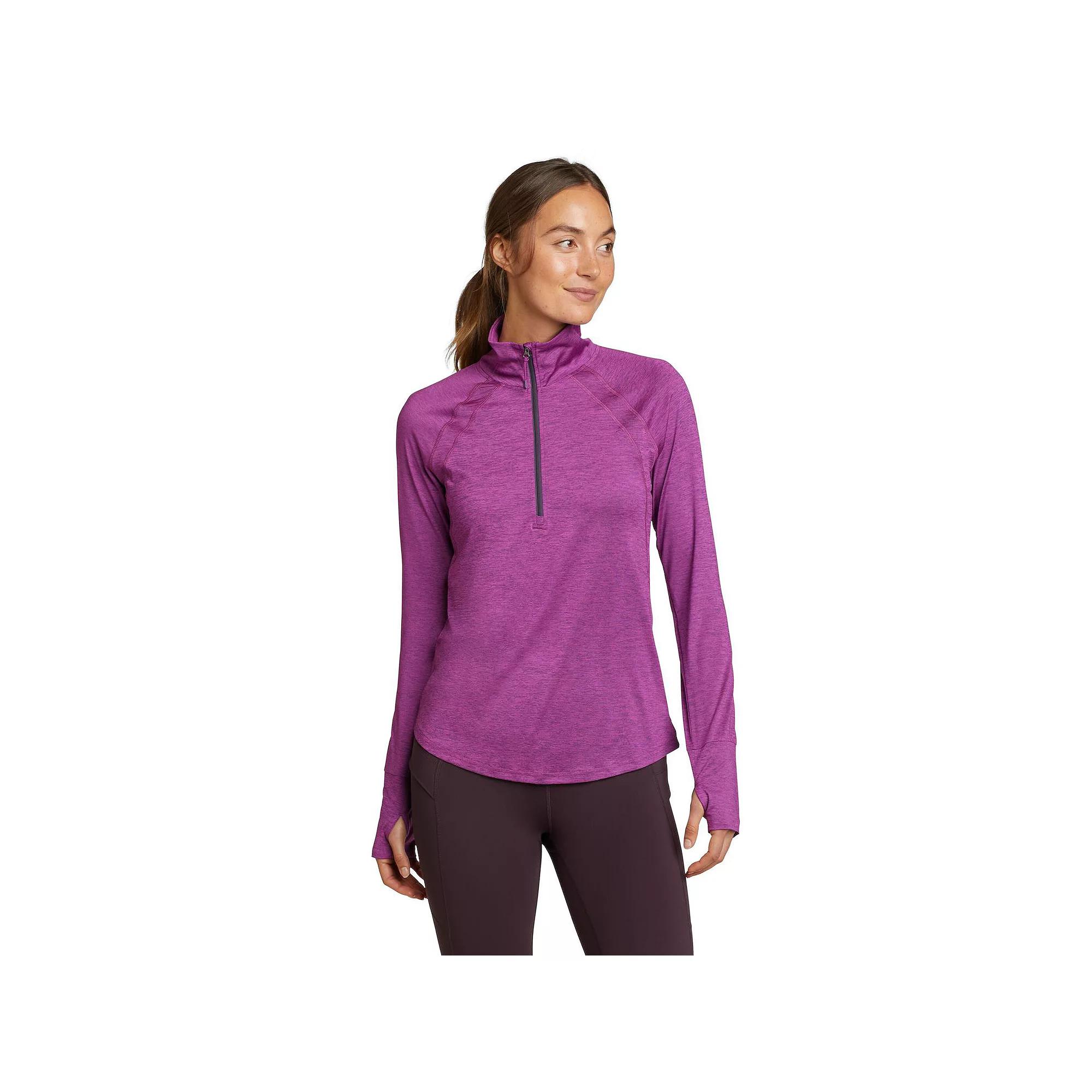 Women's Eddie Bauer Resolution Quarter Zip Hoodie, Size: Medium, Purple Product Image