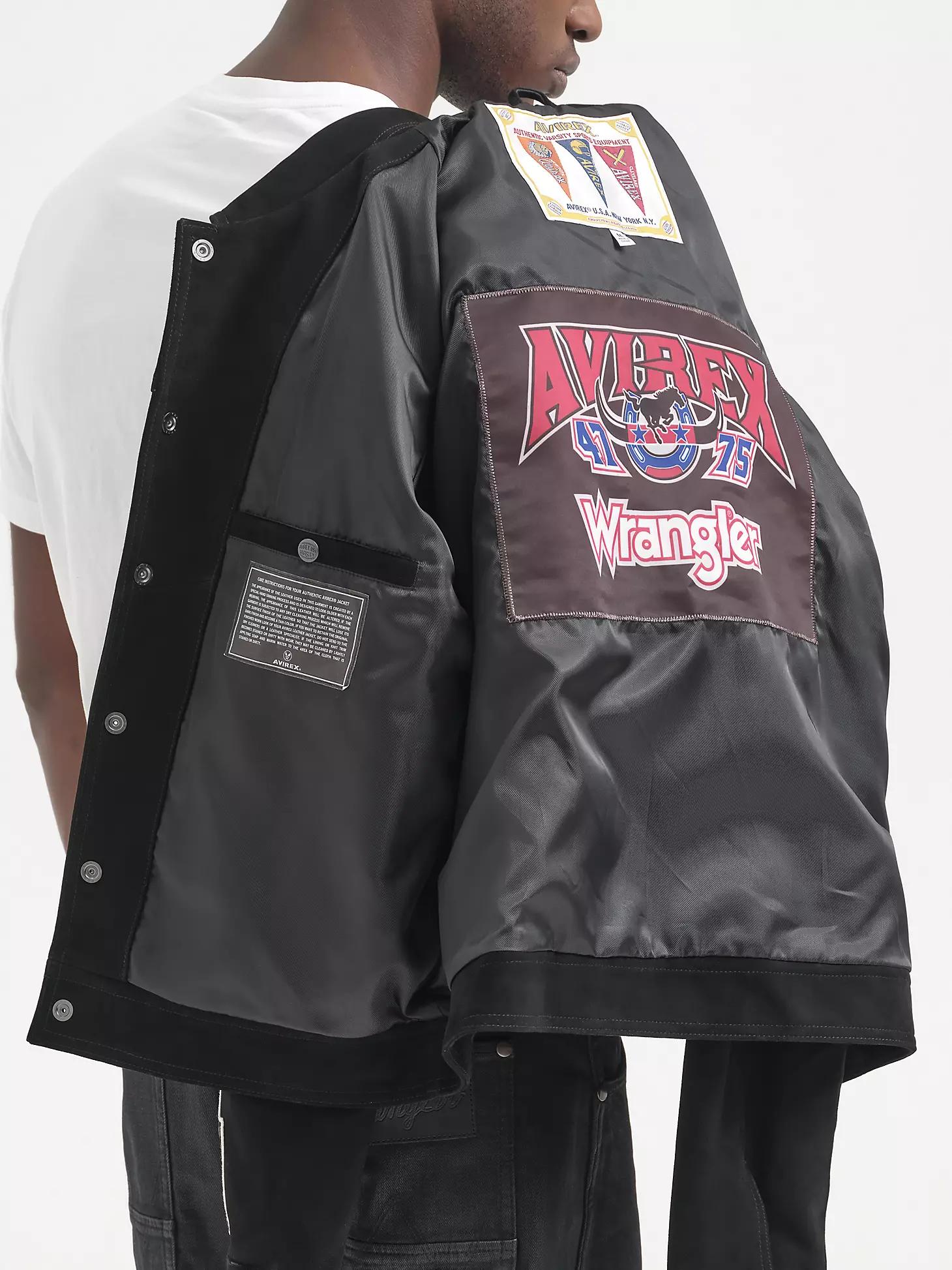 Wrangler x AVIREX Suede Trucker Jacket | Men's JACKETS & OUTERWEAR | Wrangler® Product Image