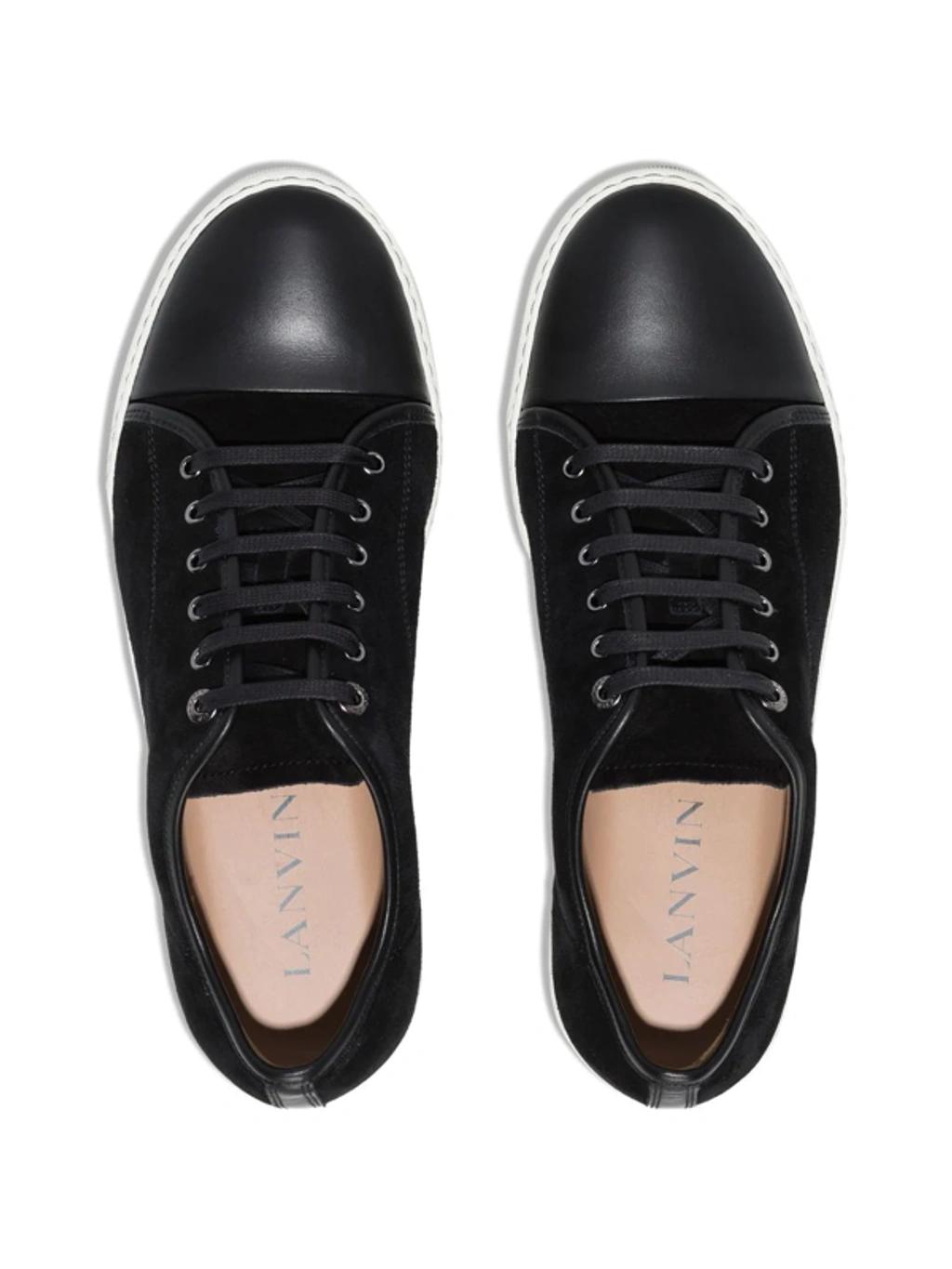 Black DBB1 Suede & Patent Leather Sneakers Product Image