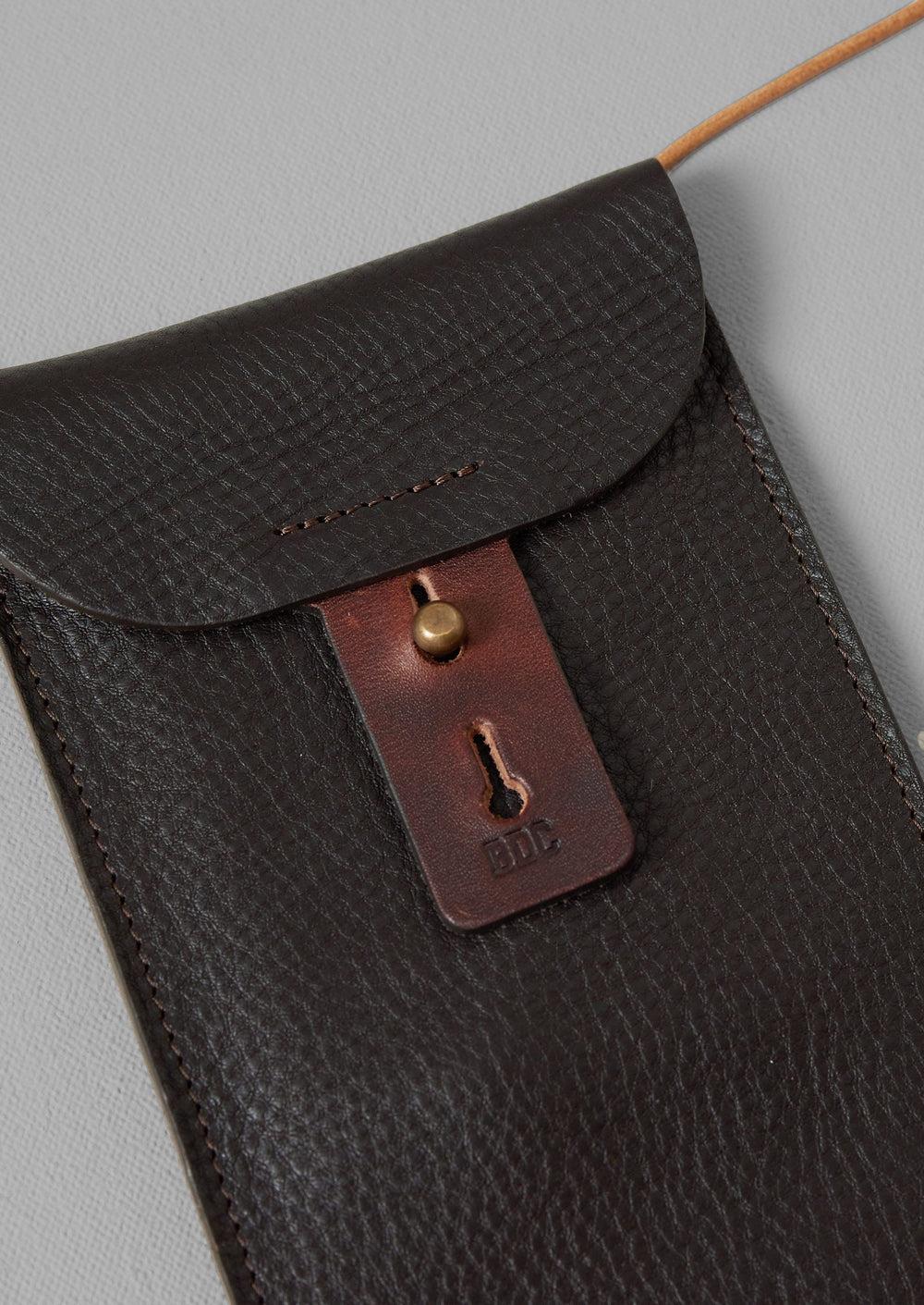 Bleu De Chauffe Leather Pouch | Marron Brown Product Image