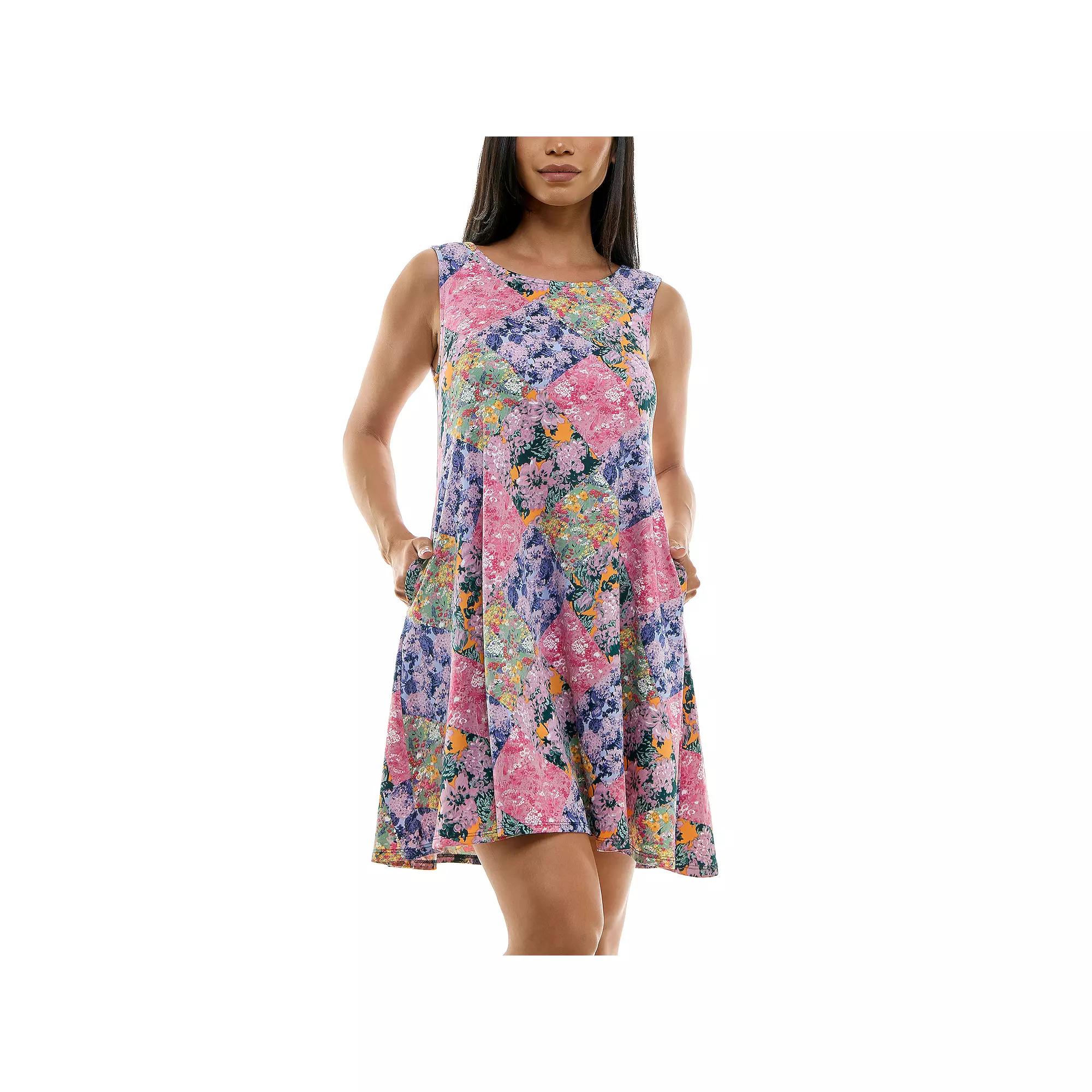 Women's Nina Leonard Floral Swing Dress,  Product Image
