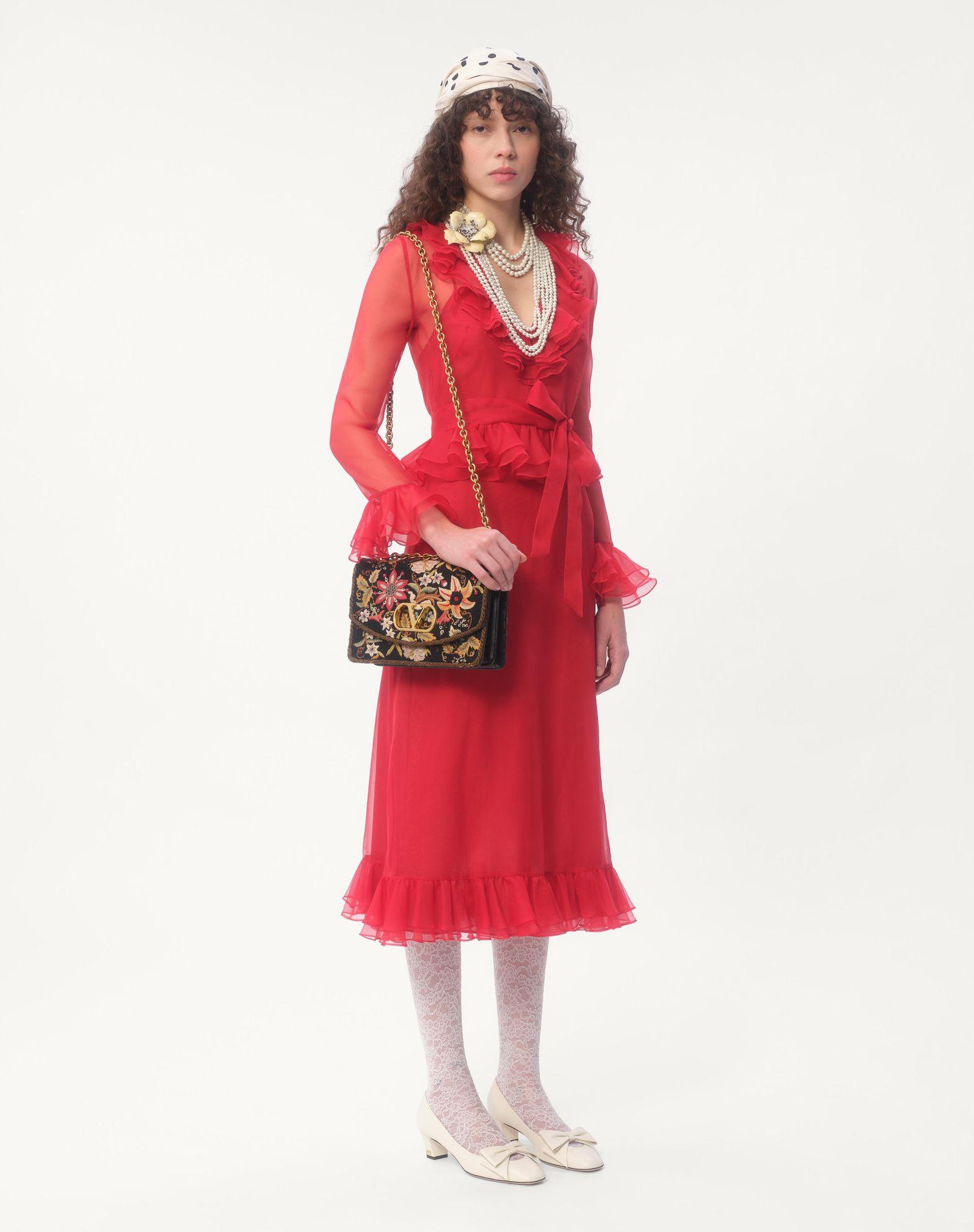 Valentino Garavani Vain Embroidered Shoulder Bag Product Image