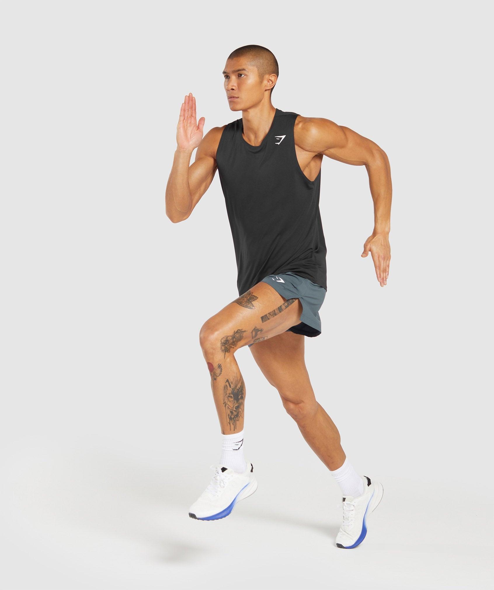 Gymshark Sport Run 3" Shorts - Titanium Blue Male Product Image