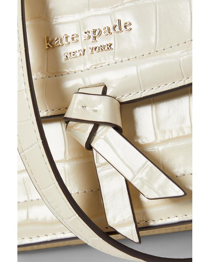 Kate Spade New York Knott Croc Embossed Leather Flap Crossbody Product Image
