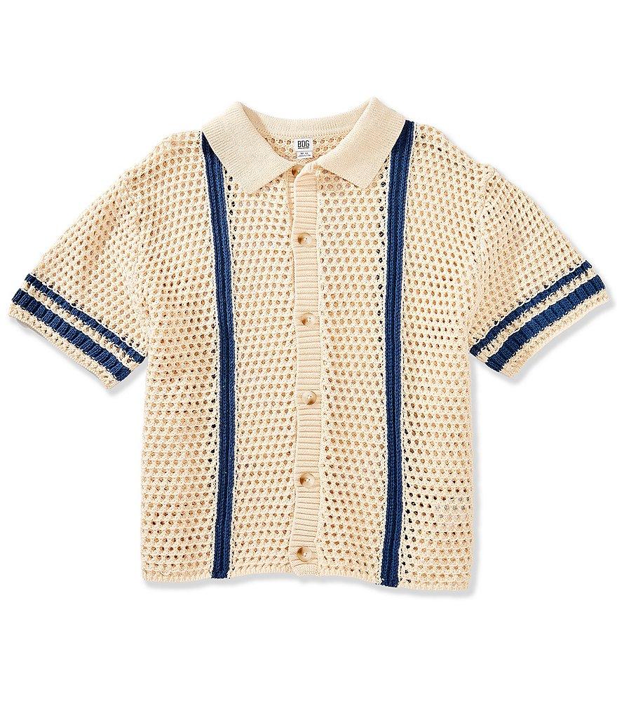 BDG Urban Outfitters Short Sleeve Knit Crochet Shirt Product Image