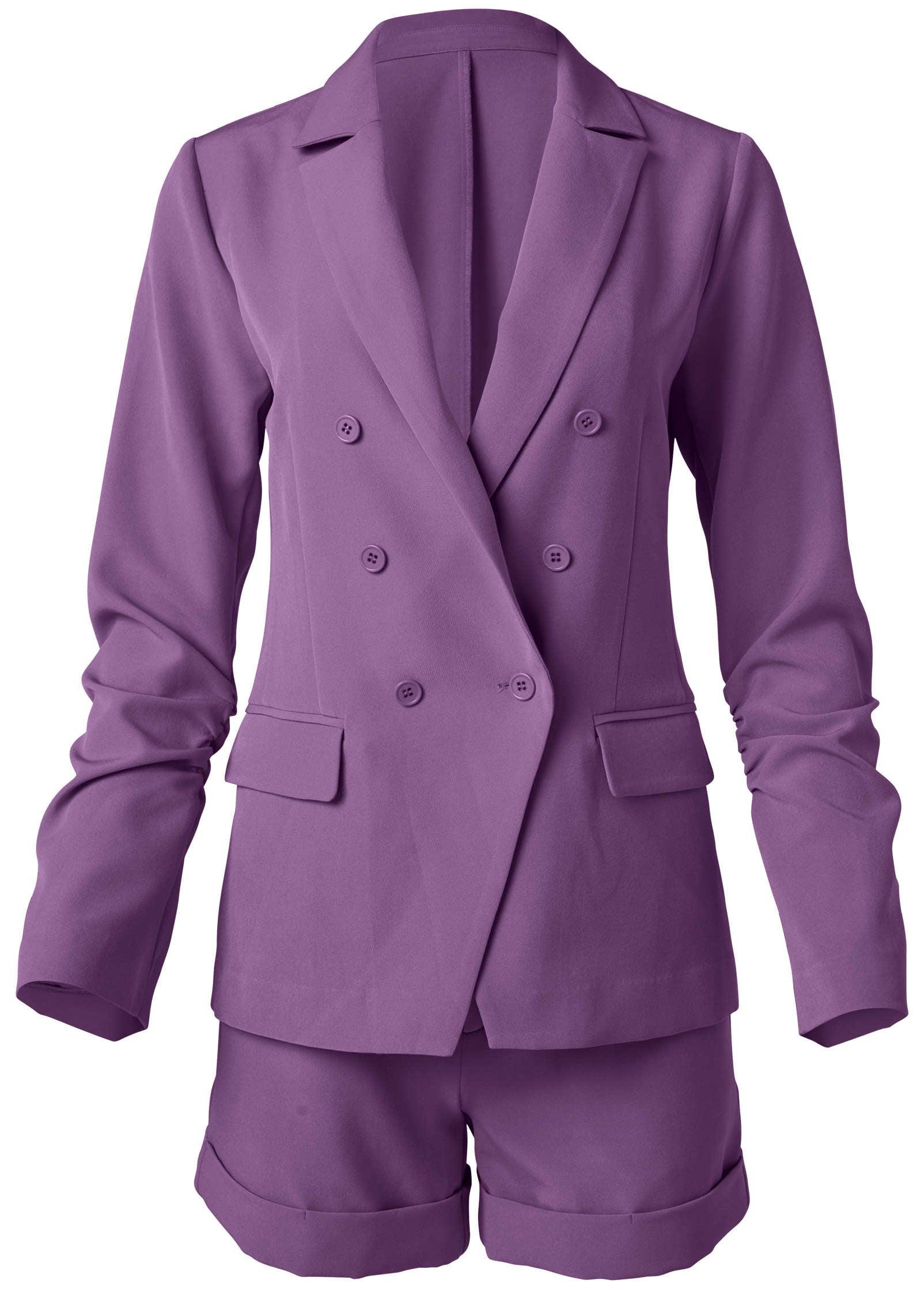 Short Suit Set - Purple Product Image