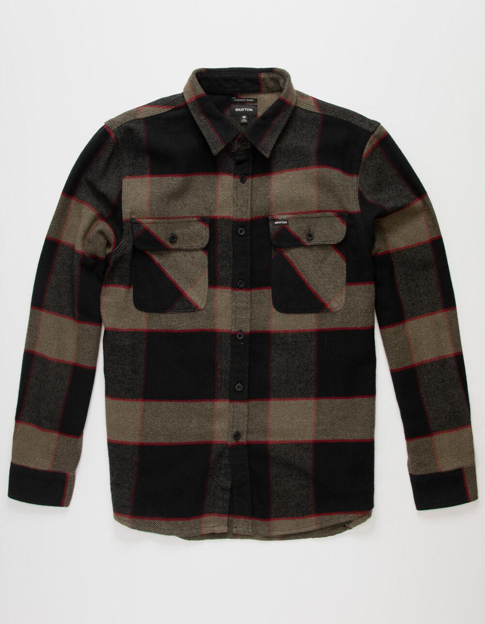 BRIXTON Bowery Mens Flannel - HEATHER GRAY Product Image