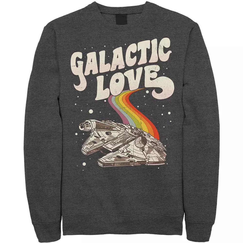 Men's Star Wars Pride Millennium Falcon Galactic Love Sweatshirt,  Product Image