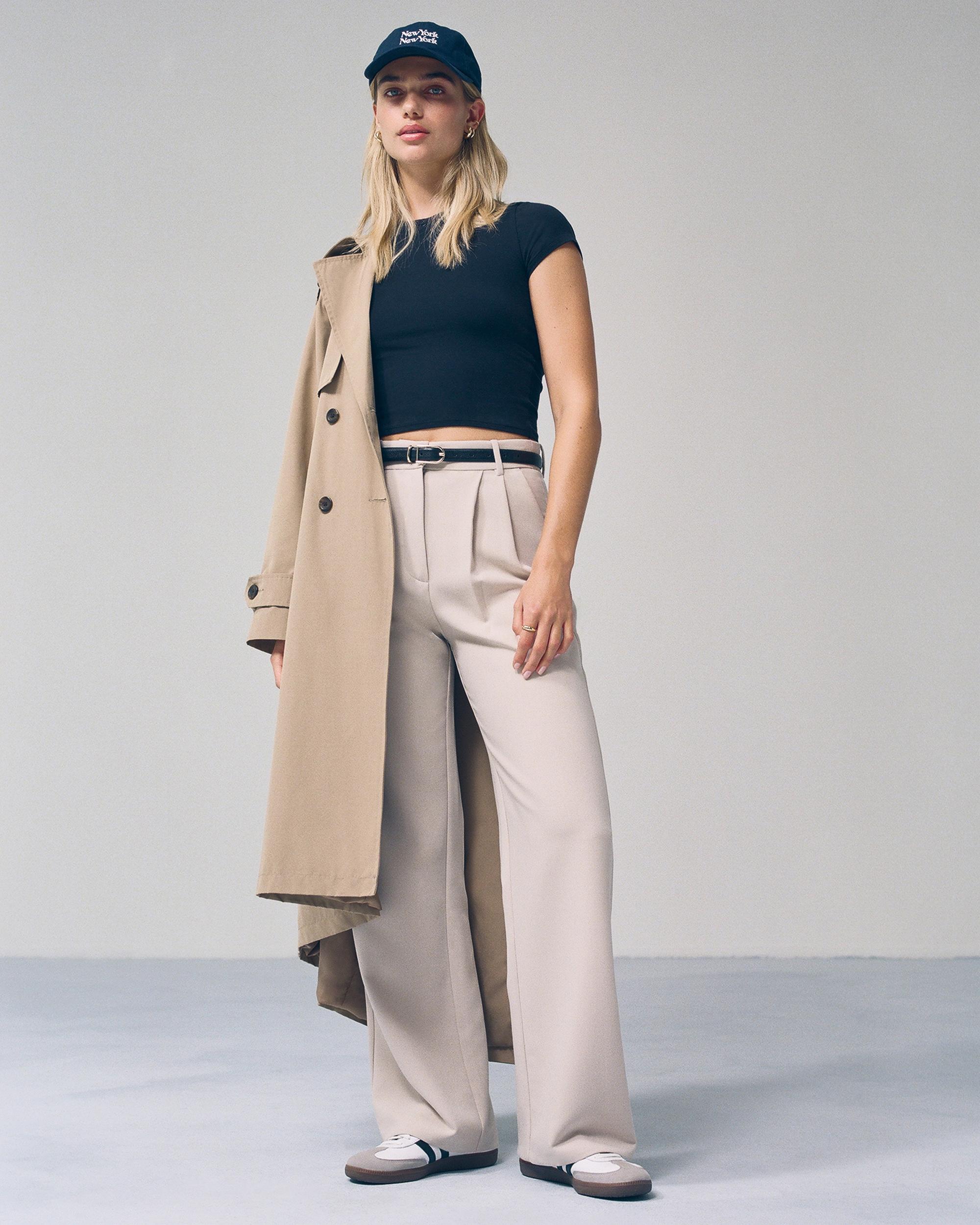A&F Sloane Tailored Wide Leg Pant Product Image