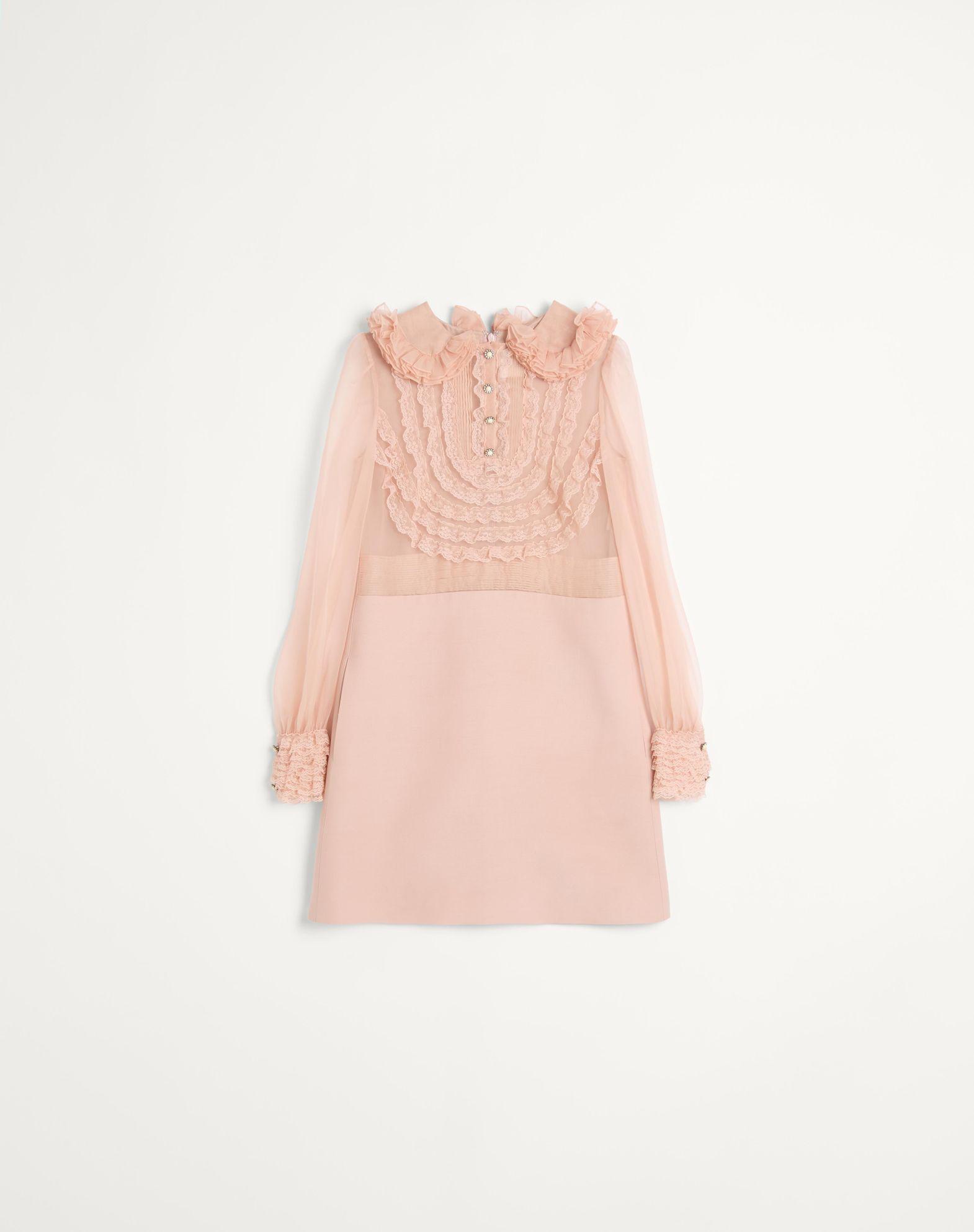 Embroidered Crepe Couture Short Dress Product Image