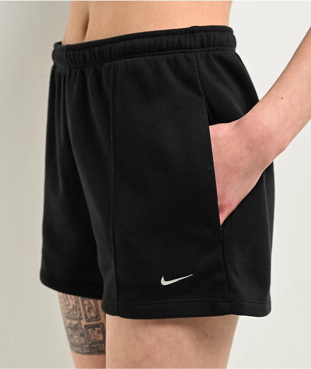 Nike Sportswear Chill Terry Black High Waisted Sweat Shorts Product Image