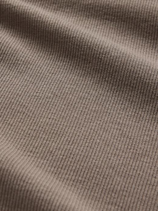 Modern Rib Mockneck Crop Shirt Product Image