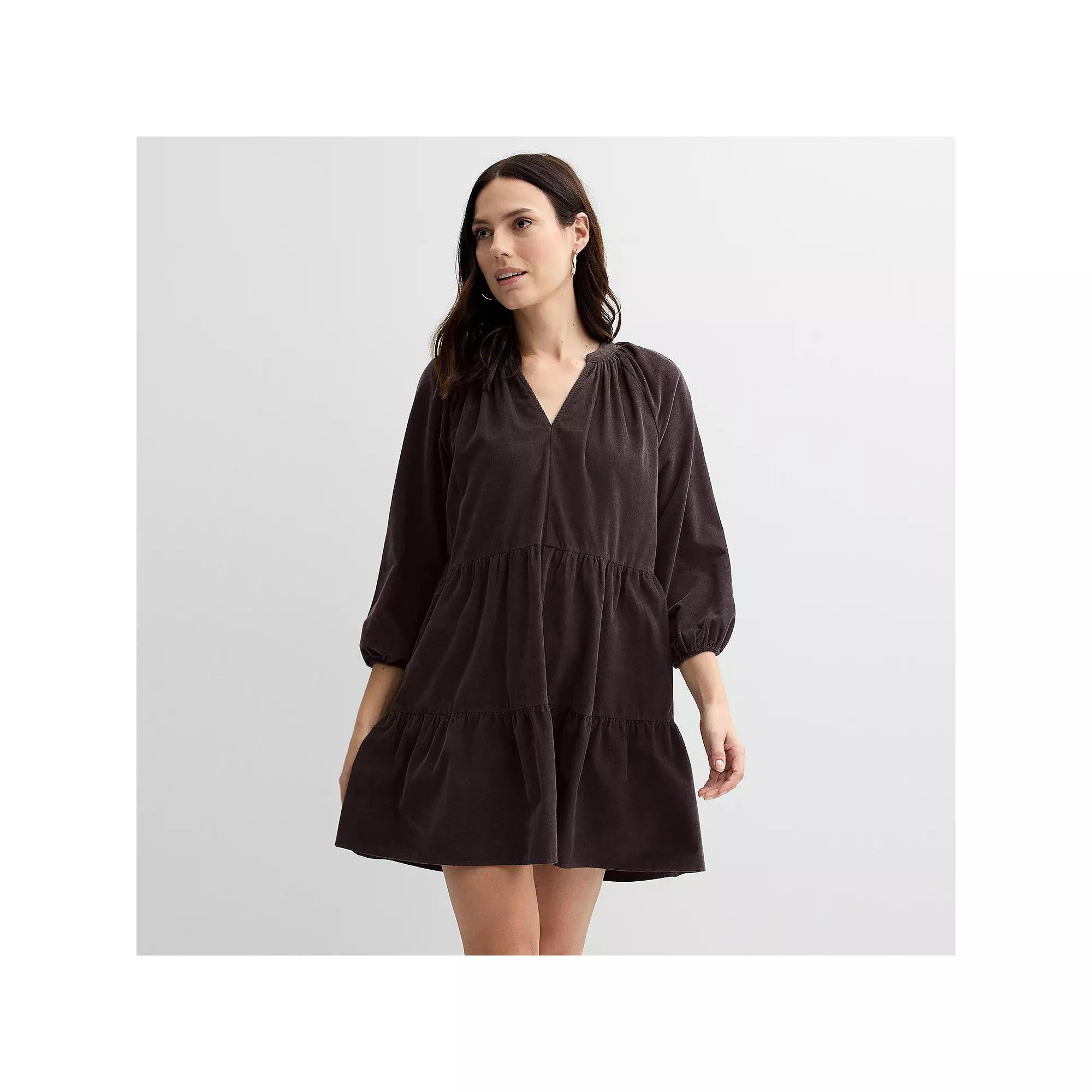 Women's Sonoma Goods For Life® Tiered Corduroy Dress,  Product Image