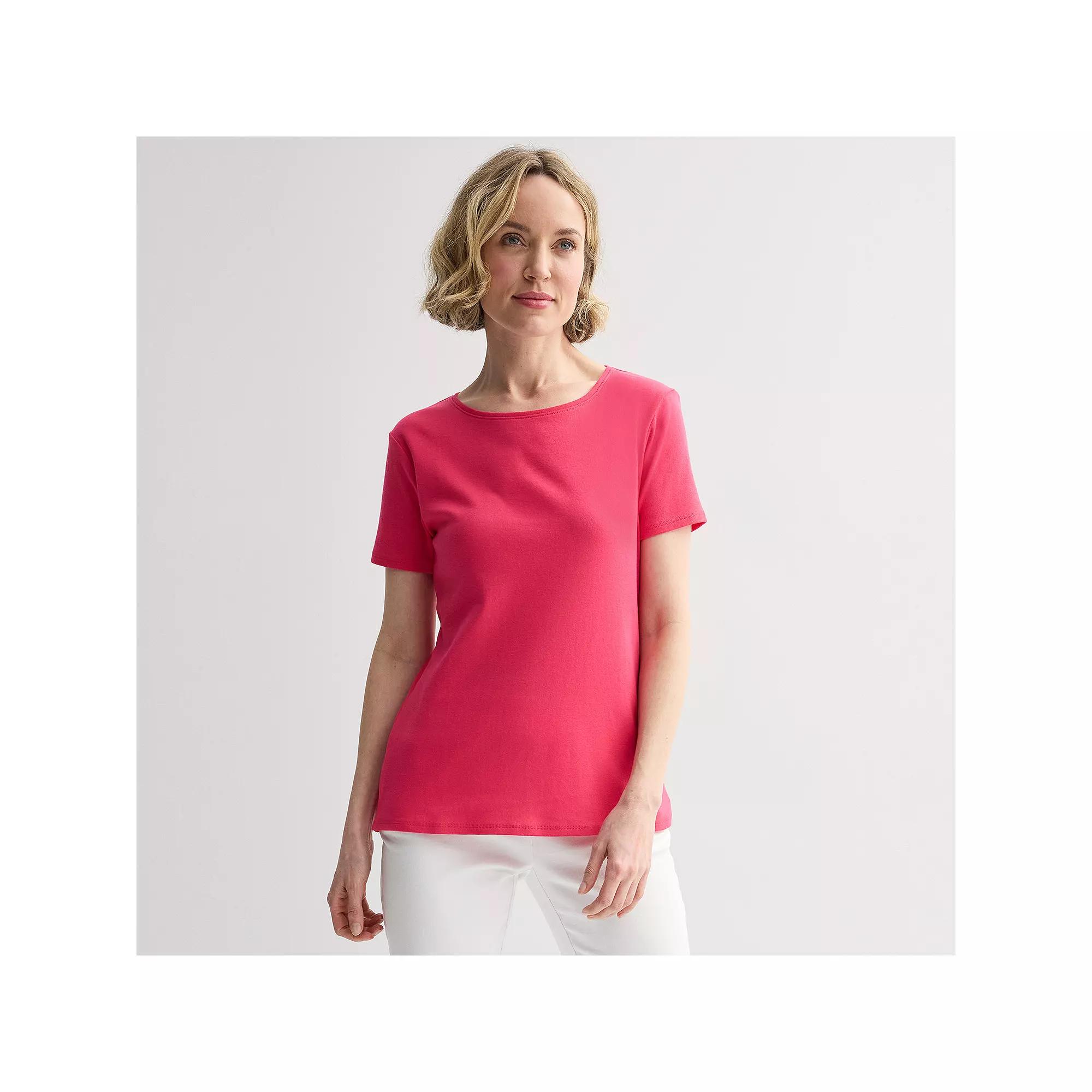 Women's Croft & Barrow® Essential Crewneck Tee,  Product Image