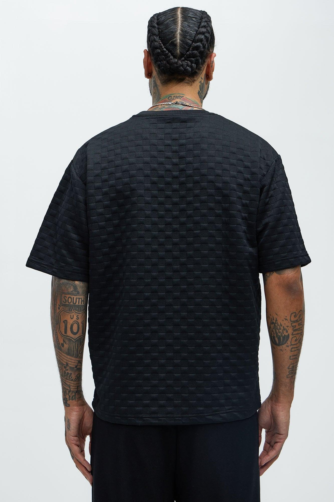 Check Mate Textured Tee - Black Product Image