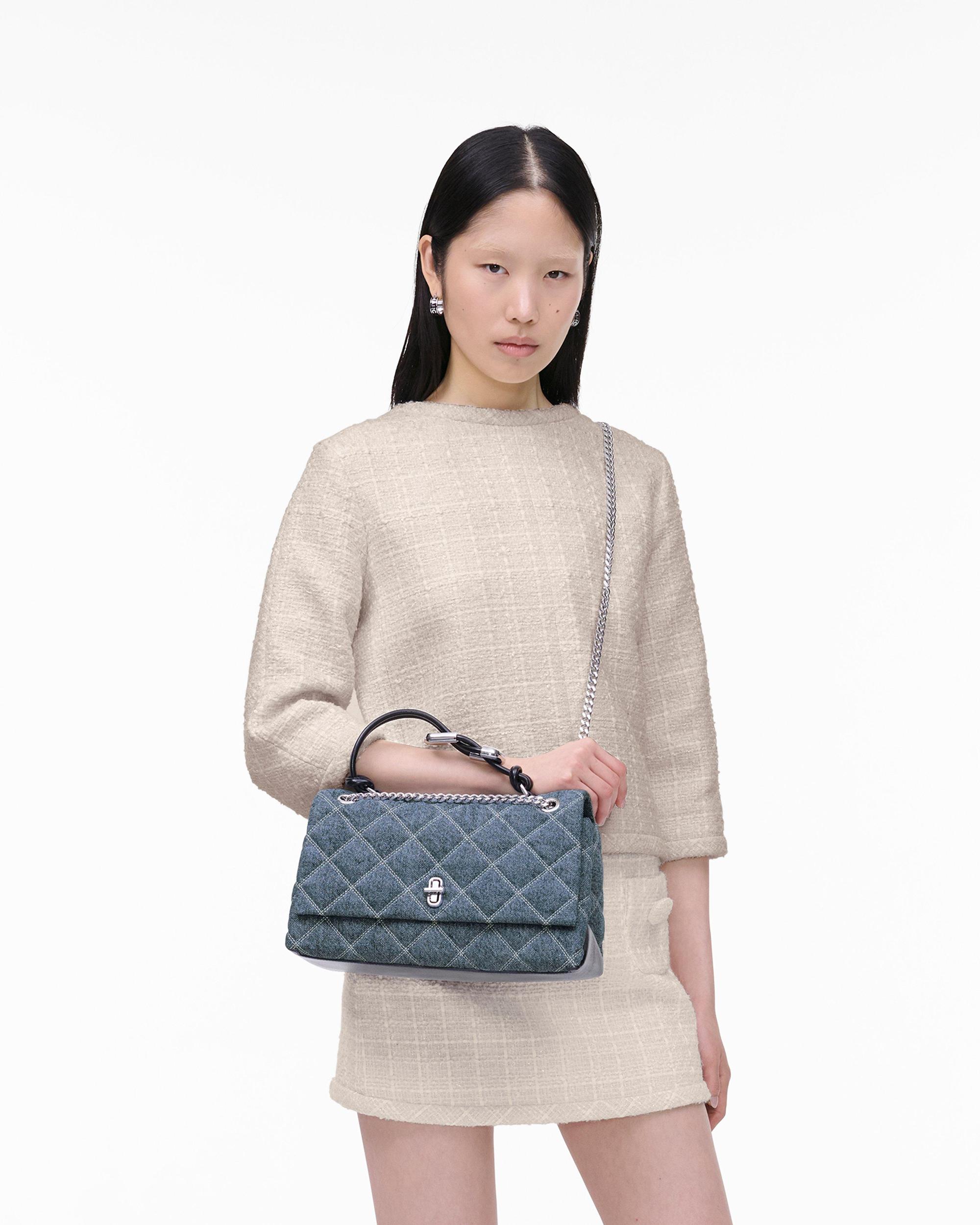 The Quilted Denim Dual Convertible Shoulder Bag Product Image