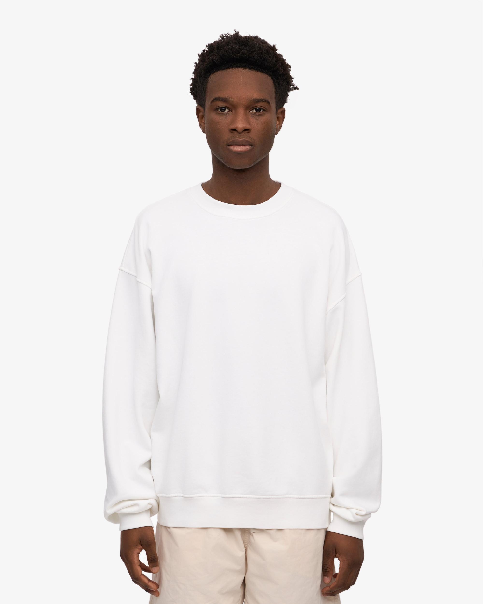 Organic Oversized Crew - Optical White Product Image