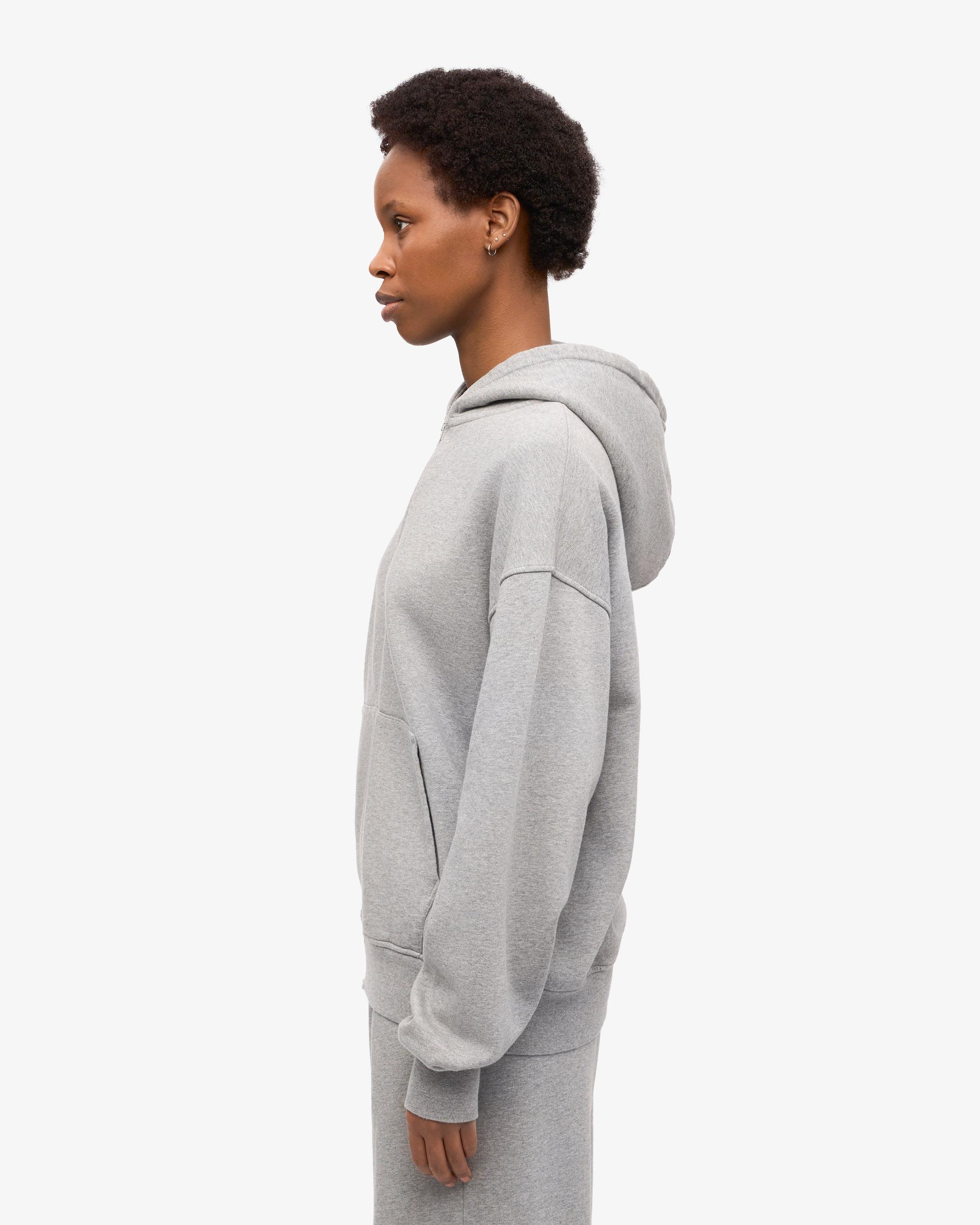 Organic Oversized Zip Hood - Navy Blue Product Image