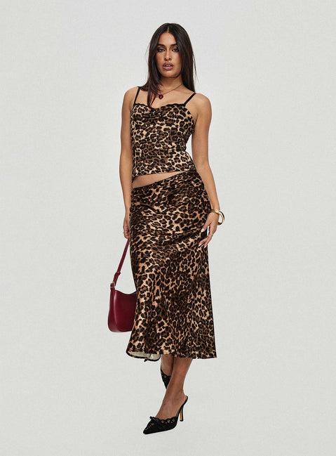 Enigmatic Maxi Skirt Leopard Product Image