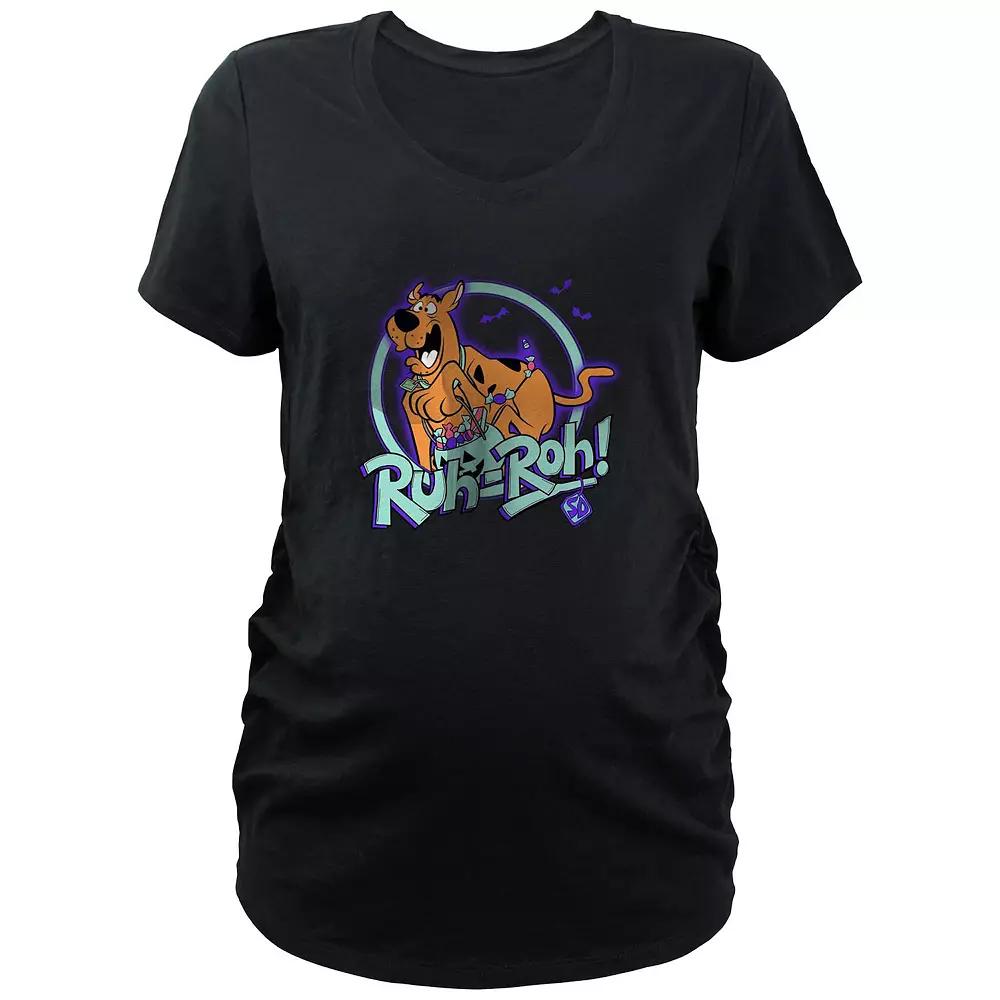 Maternity Scooby-Doo Ruh Roh Scared Trick Or Treater Graphic Tee, Women's,  Product Image