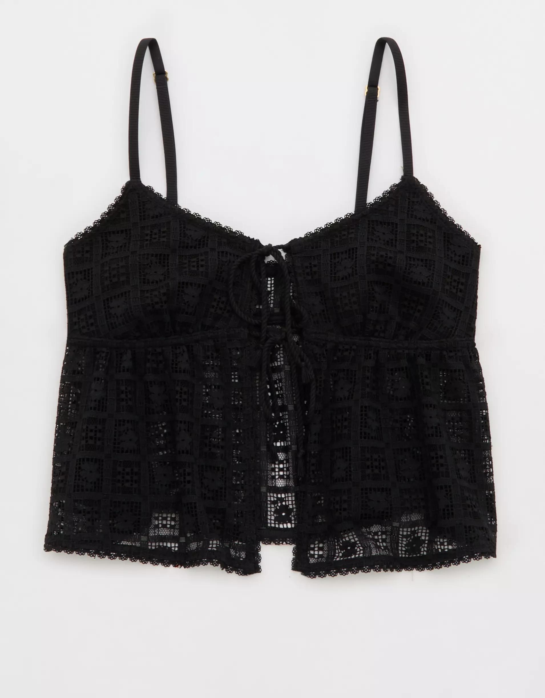 Show Off High Tide Lace Tie Front Tank Top Product Image