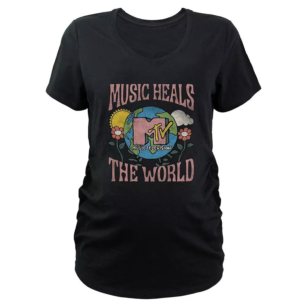 Maternity MTV Music Heals The World Graphic Tee, Women's,  Product Image