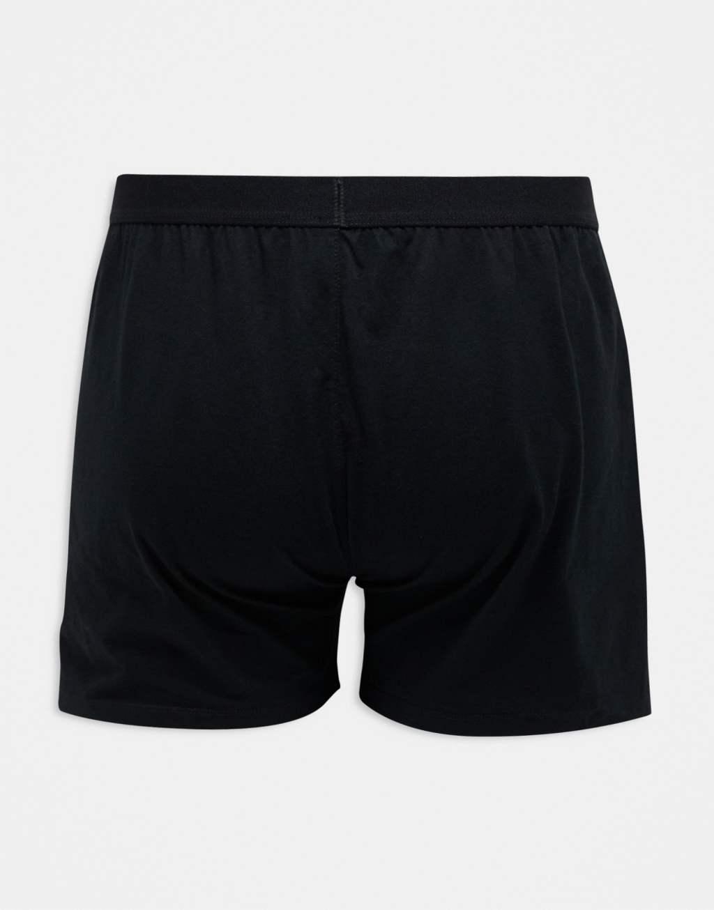 ASOS DESIGN 5 pack jersey boxers in black Product Image