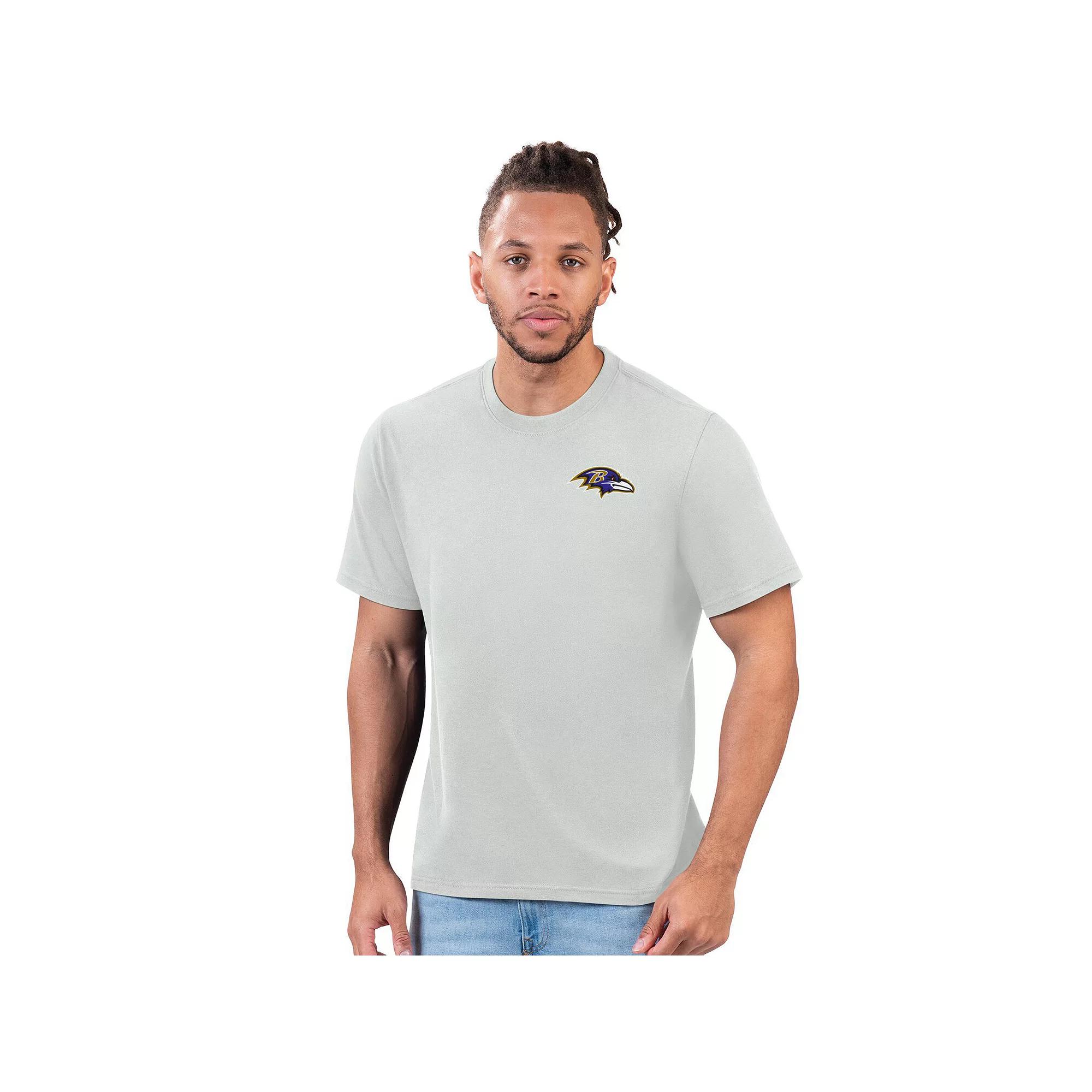 Men's Margaritaville Gray Baltimore Ravens Time Flies T-Shirt, Size: Large, Grey Product Image