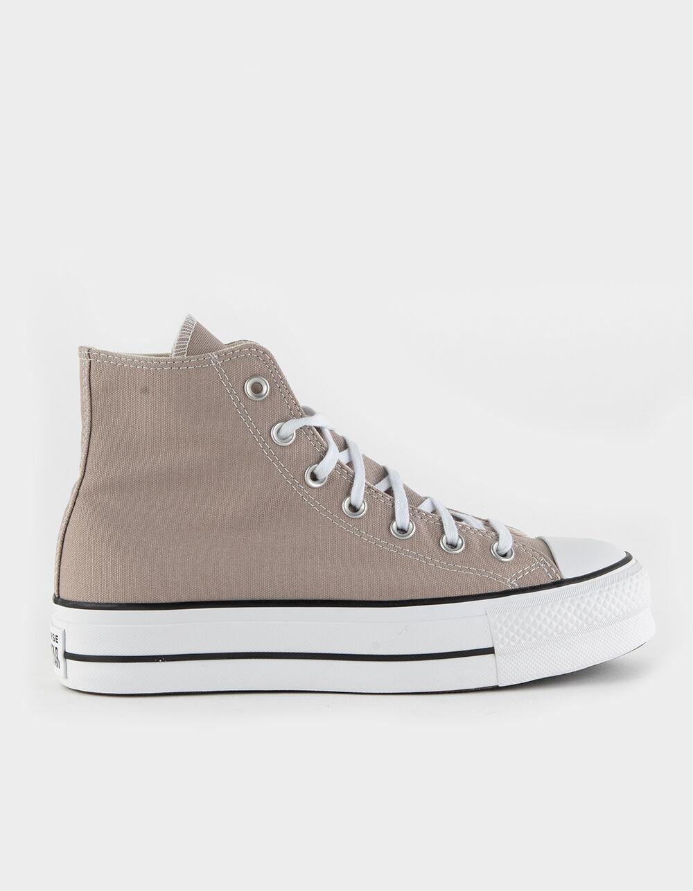 CONVERSE Chuck Taylor All Star Lift Platform Womens High Top Shoes - GRAY Product Image
